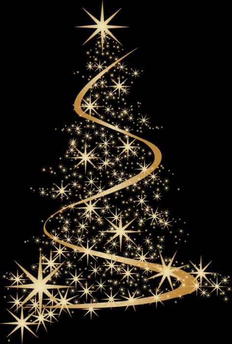 Disenyong Abstract na Ginintuang Puno ng Pasko Wallpaper