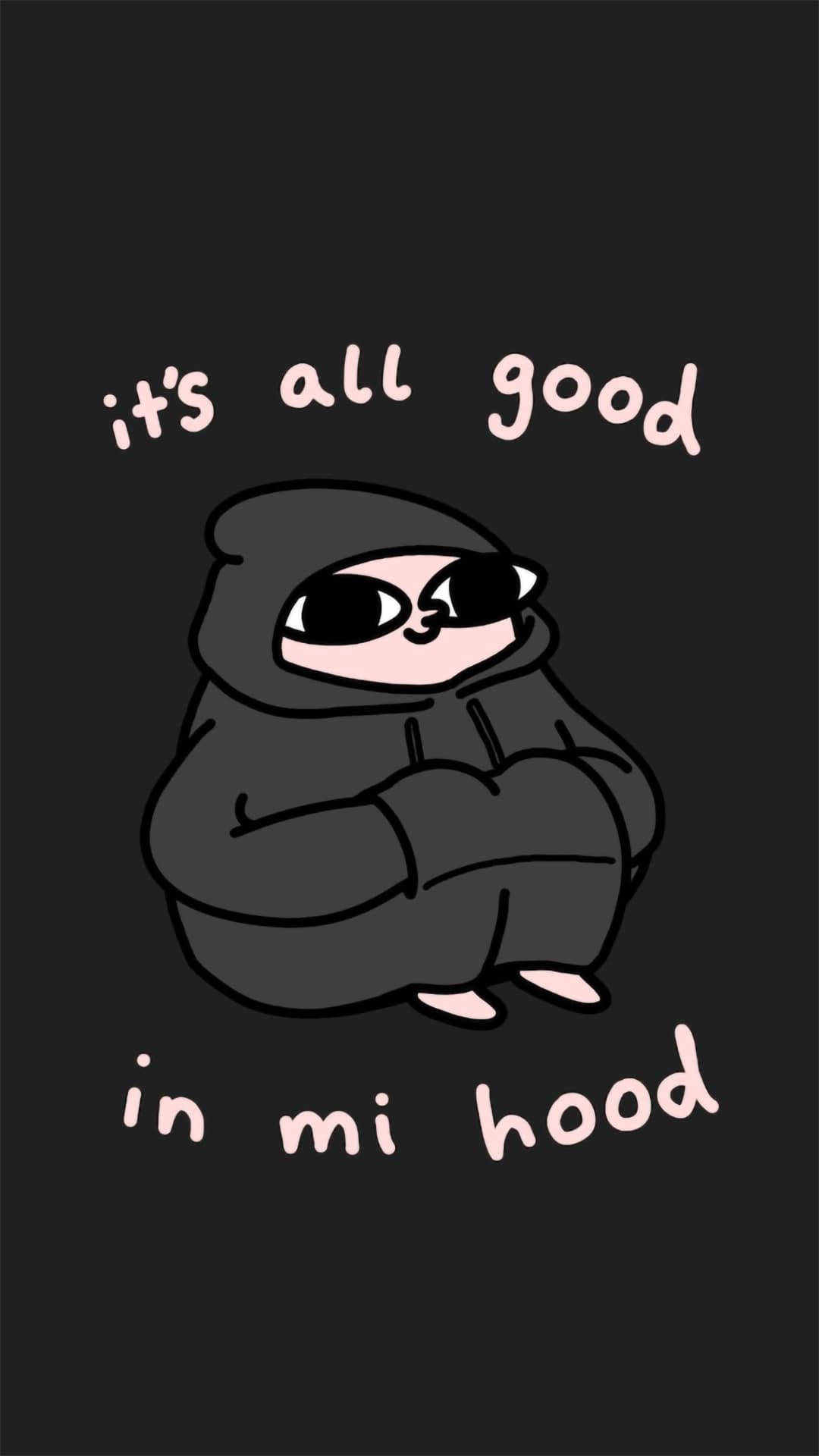 Disenyong Hoodie na Nakakatawa at May Estetika Wallpaper