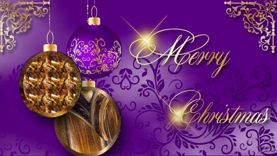 Disenyong Malikhain para sa Lilang Pasko Wallpaper