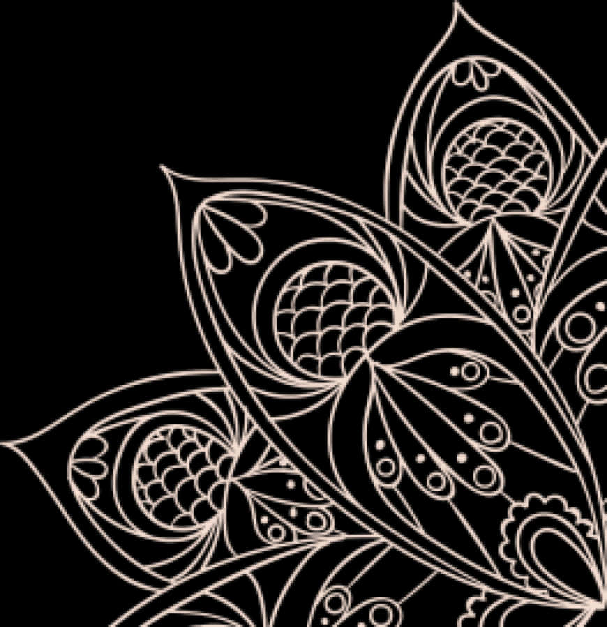 Disenyong Pattern na Bulaklak na Abstract Wallpaper