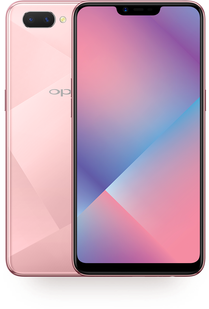Disenyong Pink Gradient ng Oppo Smartphone Wallpaper