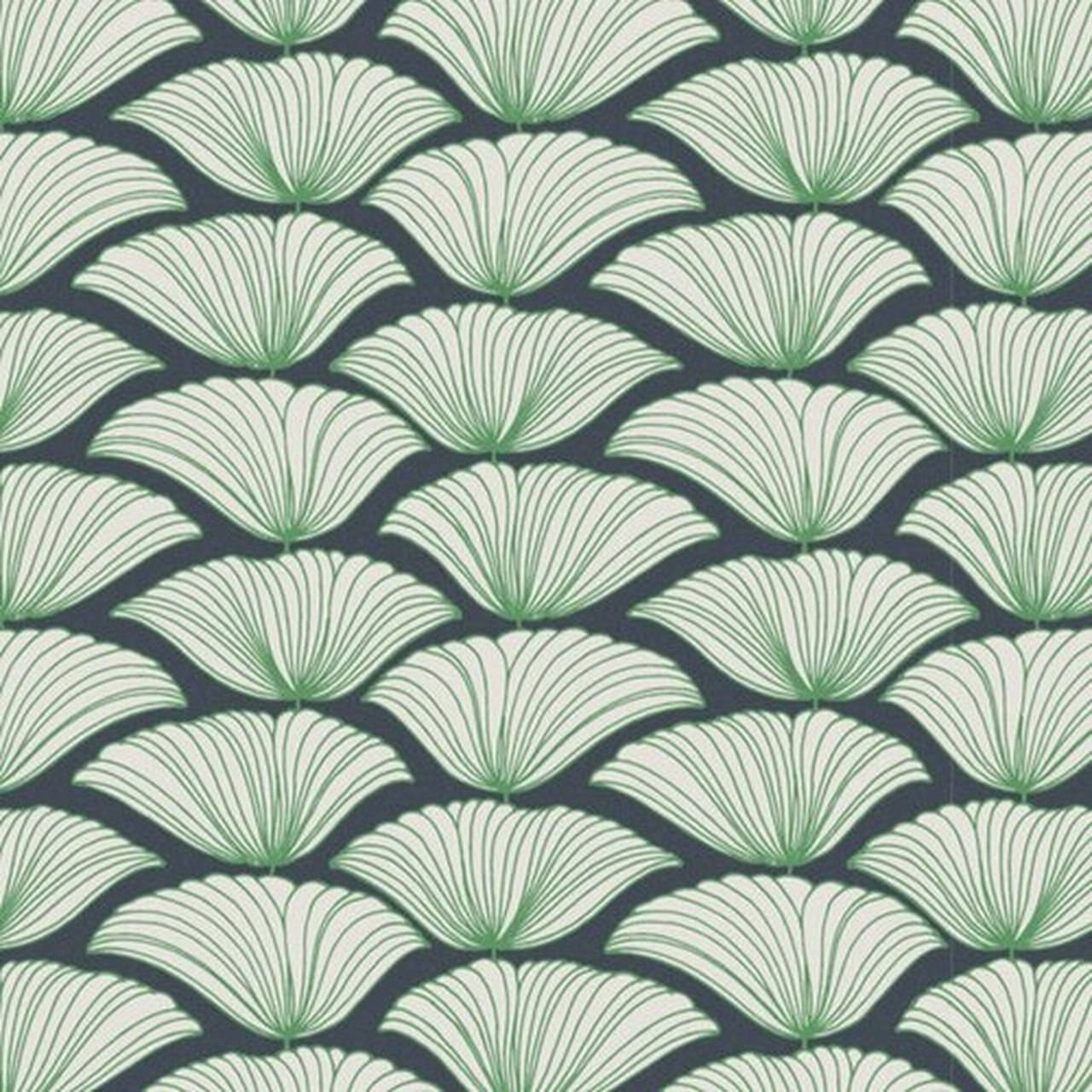 Disenyong Scallop sa Mapusyaw na Berde Wallpaper