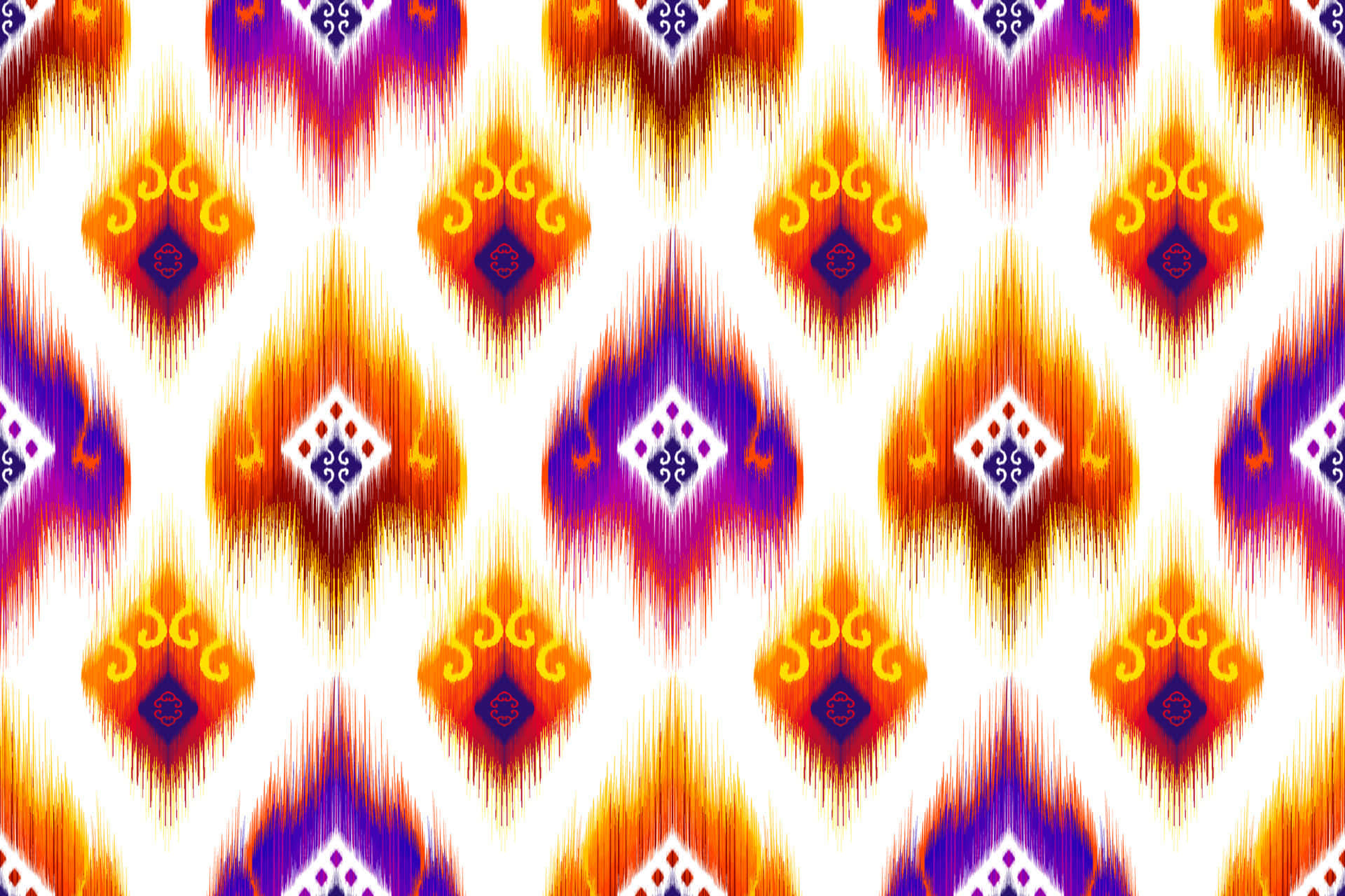 Disenyong Tela ng Ikat mula sa Bukhara Wallpaper