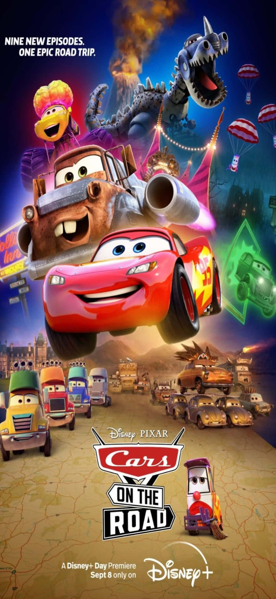 Disney Animated Film iPhone X Cars Background Wallpaper