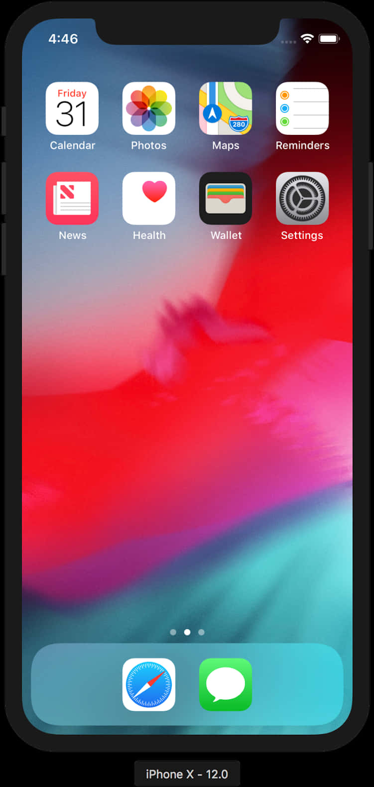 Display ng Home Screen ng iPhone X Wallpaper