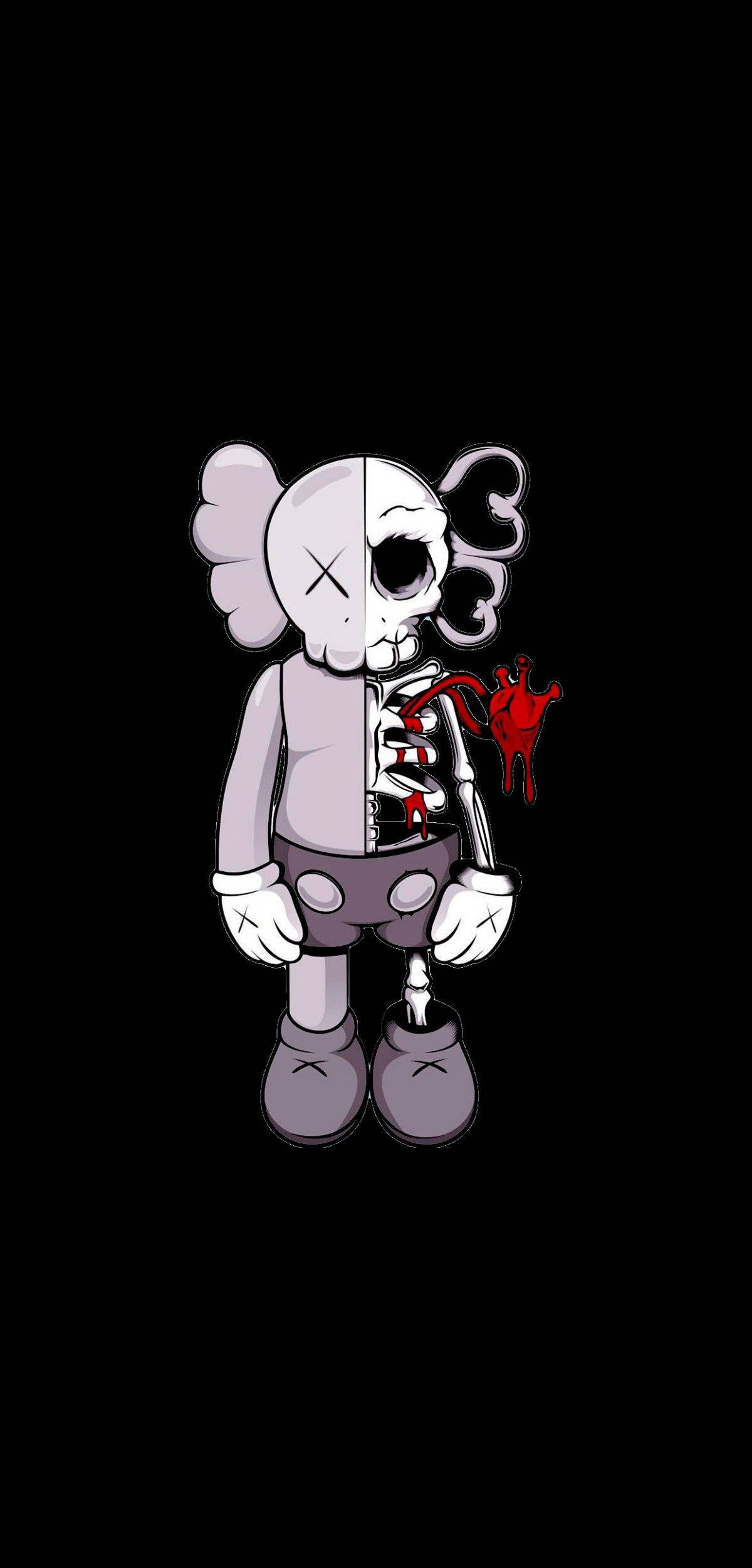 Dissected KAWS 4K Illustration Wallpaper
