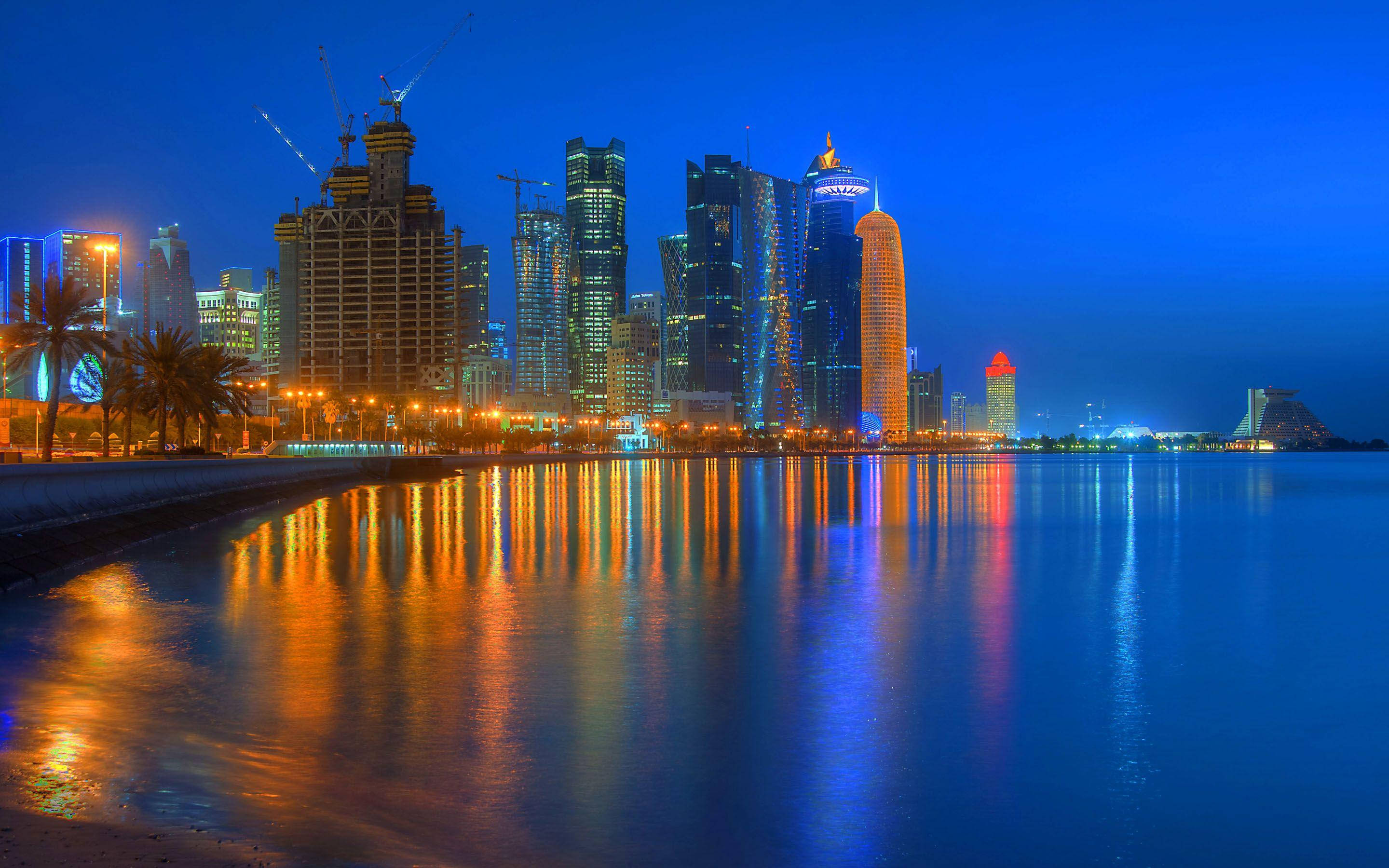 Doha Corniche ng Qatar Wallpaper