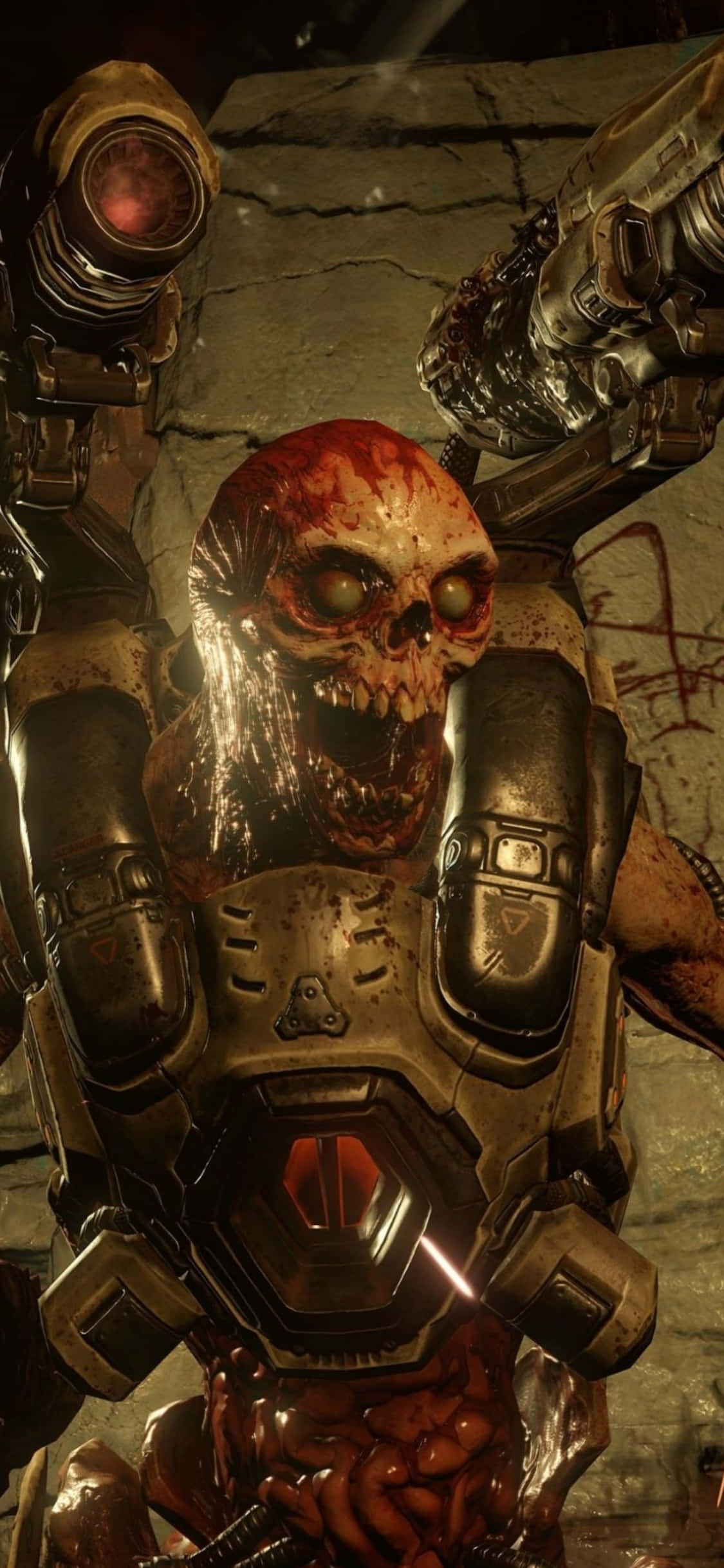 Doom Skull Demon iPhone Xs Background Wallpaper