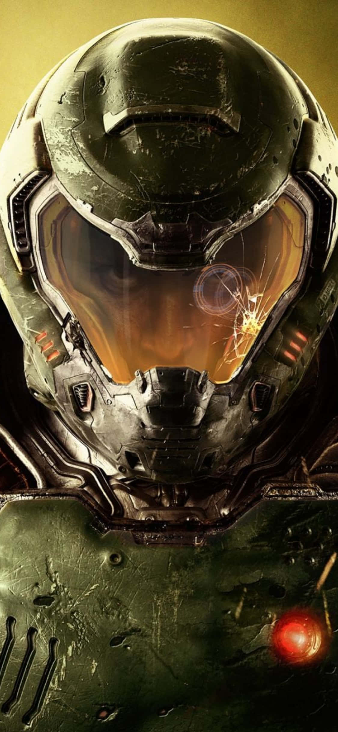 Doomguy Helmet iPhone Xs Doom Background Wallpaper