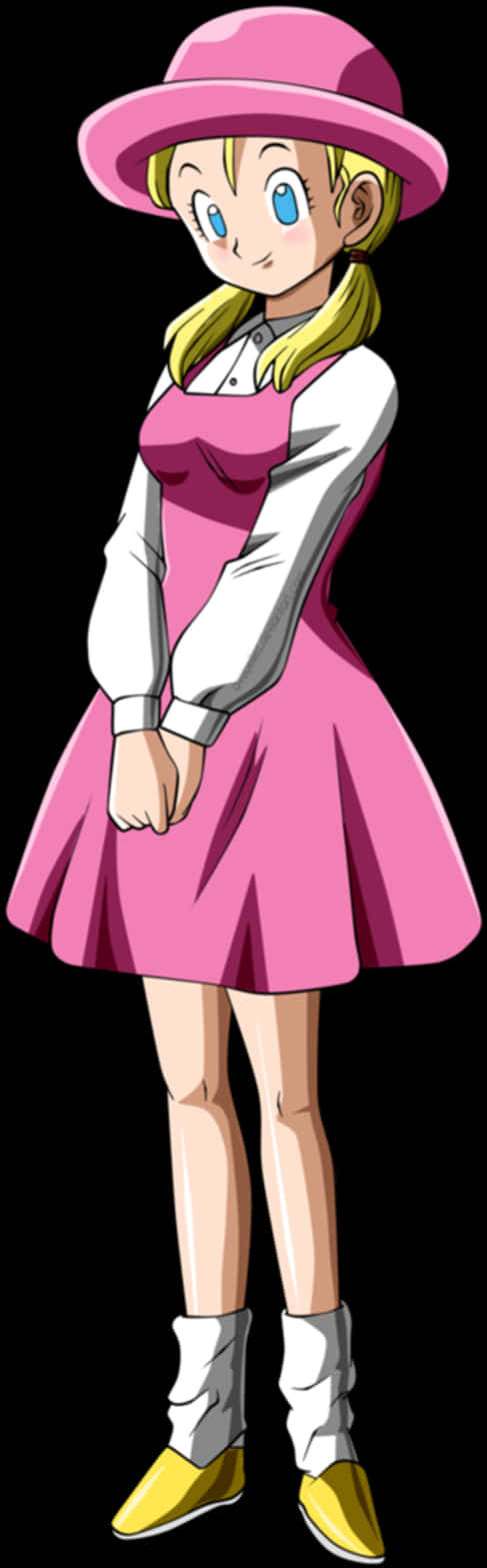 Dragon Ball Character na Naka-Pink na Damit Wallpaper