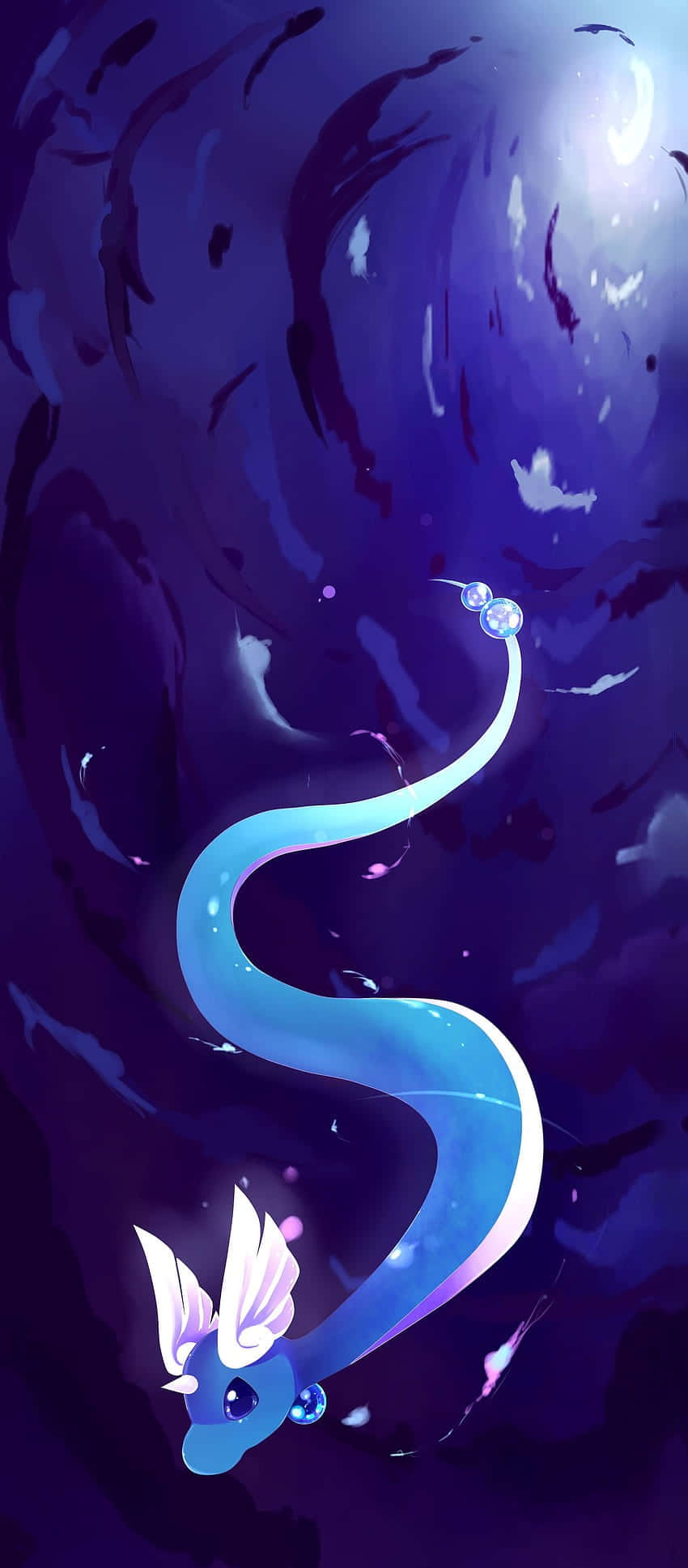 Dragonair sa Tubig Abstract Ilustrasyon Wallpaper