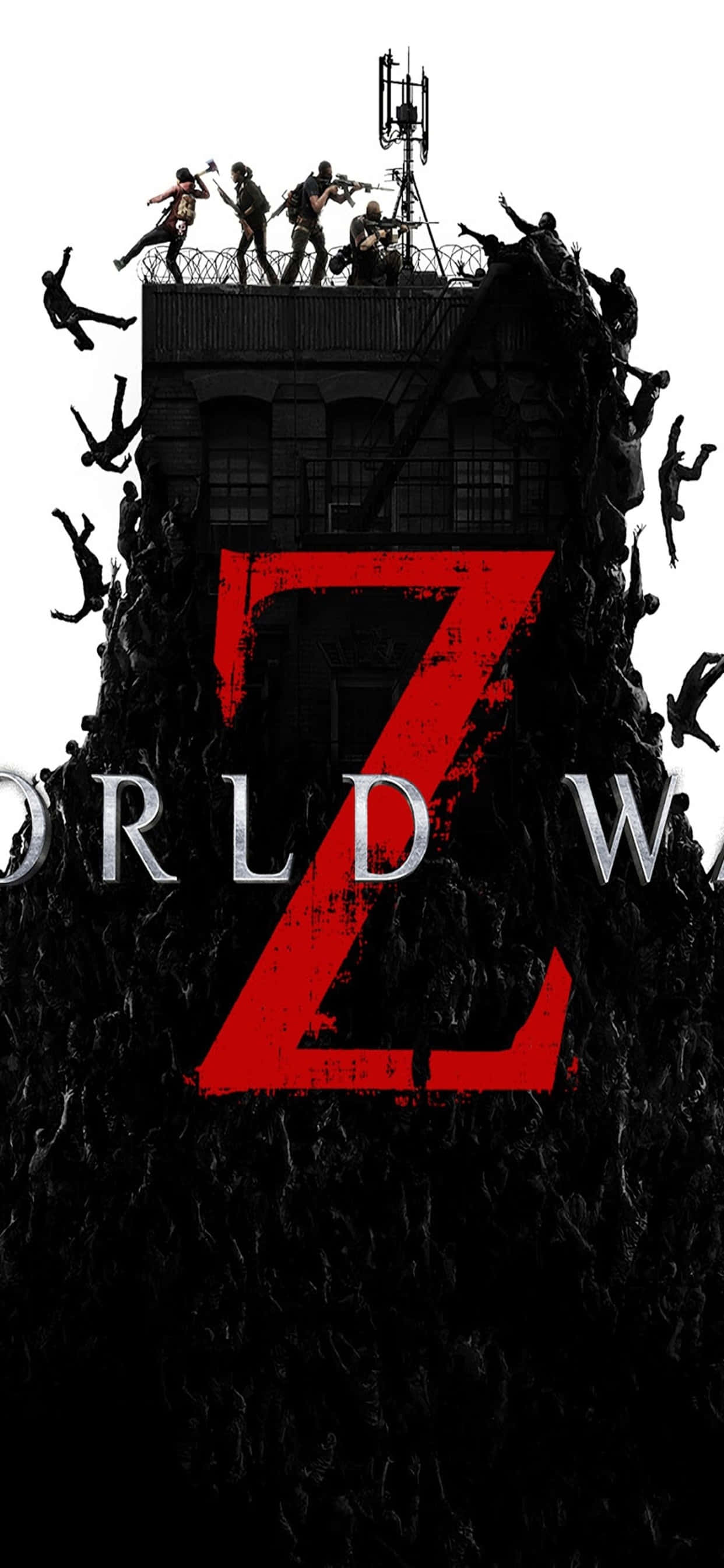 Dramatikong Eksena ng World War Z sa isang iPhone Xs Max Wallpaper