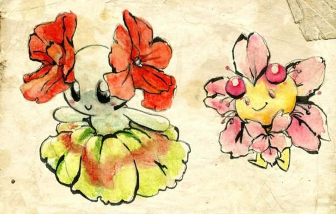 Drawing ni Cherrim Wallpaper