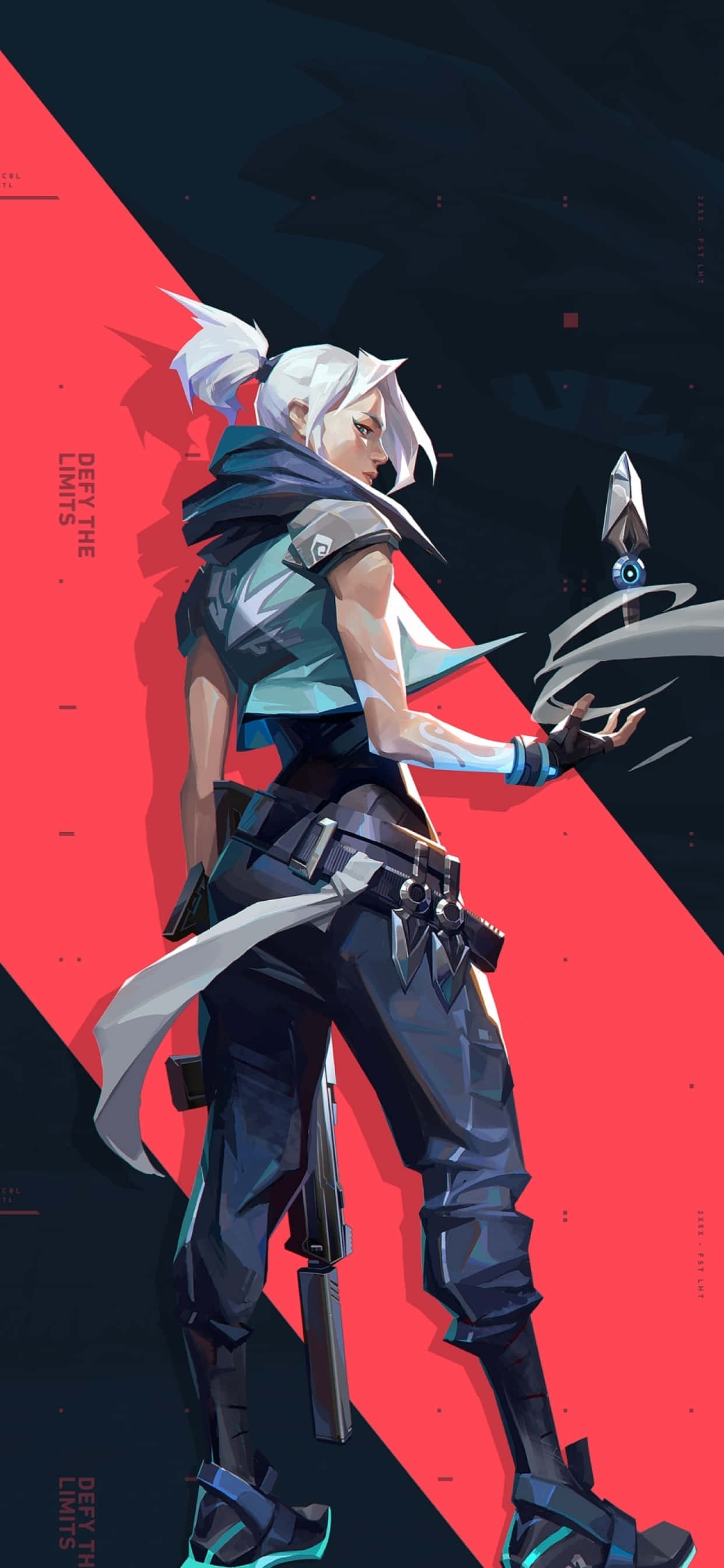 Duelist Agent Jett Poster iPhone X Valorant Background Wallpaper