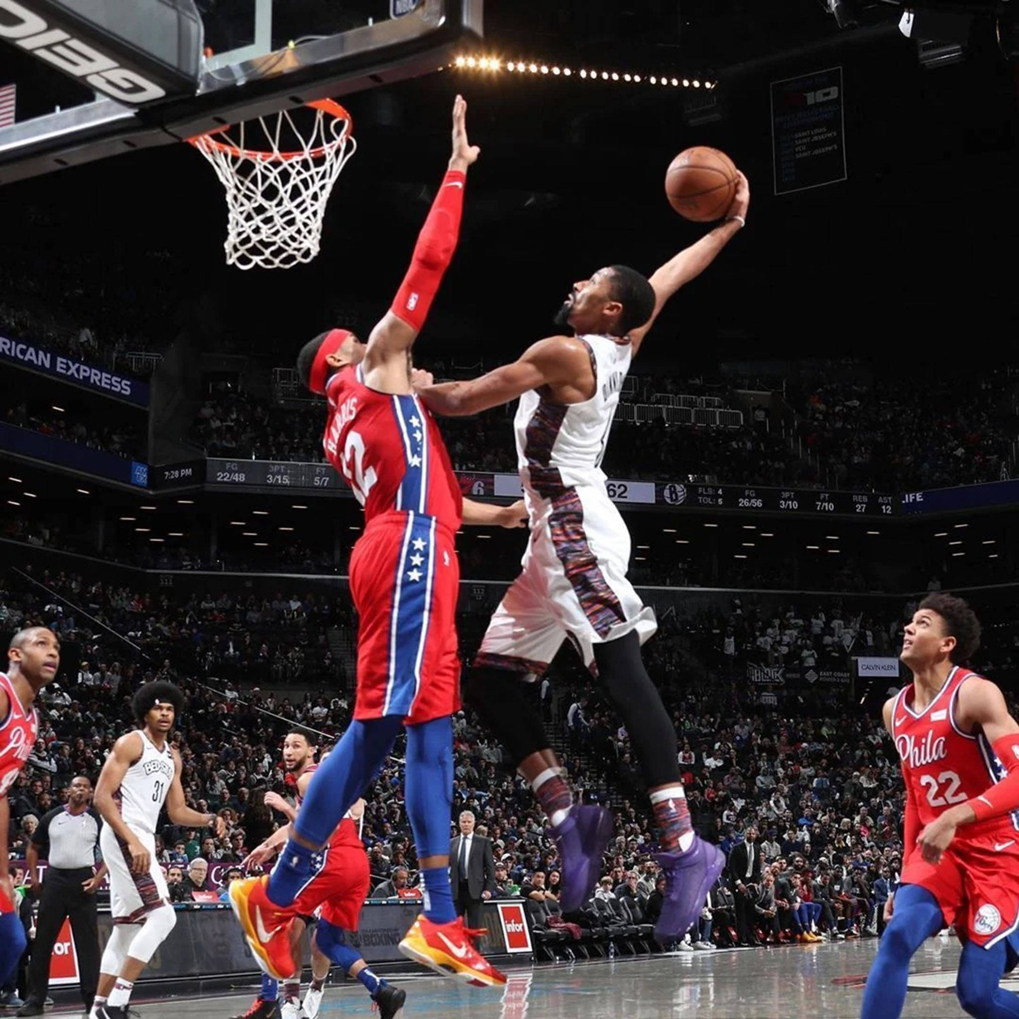Dunk Shot ni Spencer Dinwiddie Wallpaper