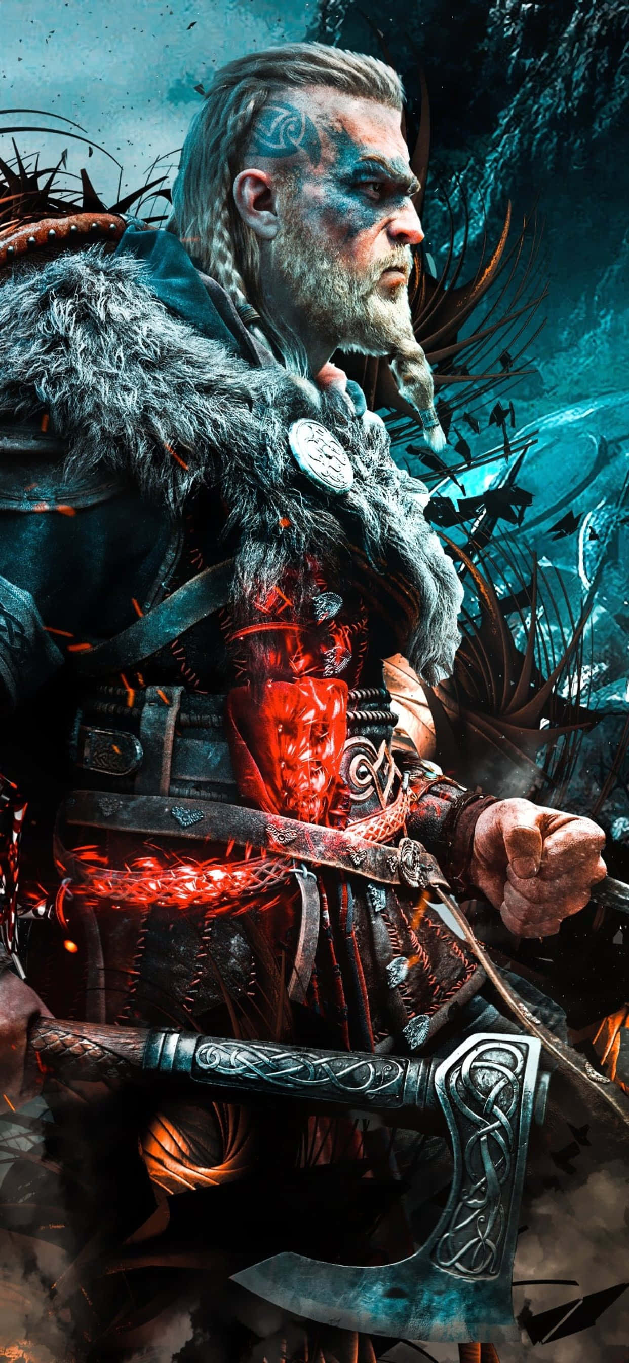Eivor Varinsdottir iPhone Xs Max Assassin's Creed Valhalla Background Wallpaper