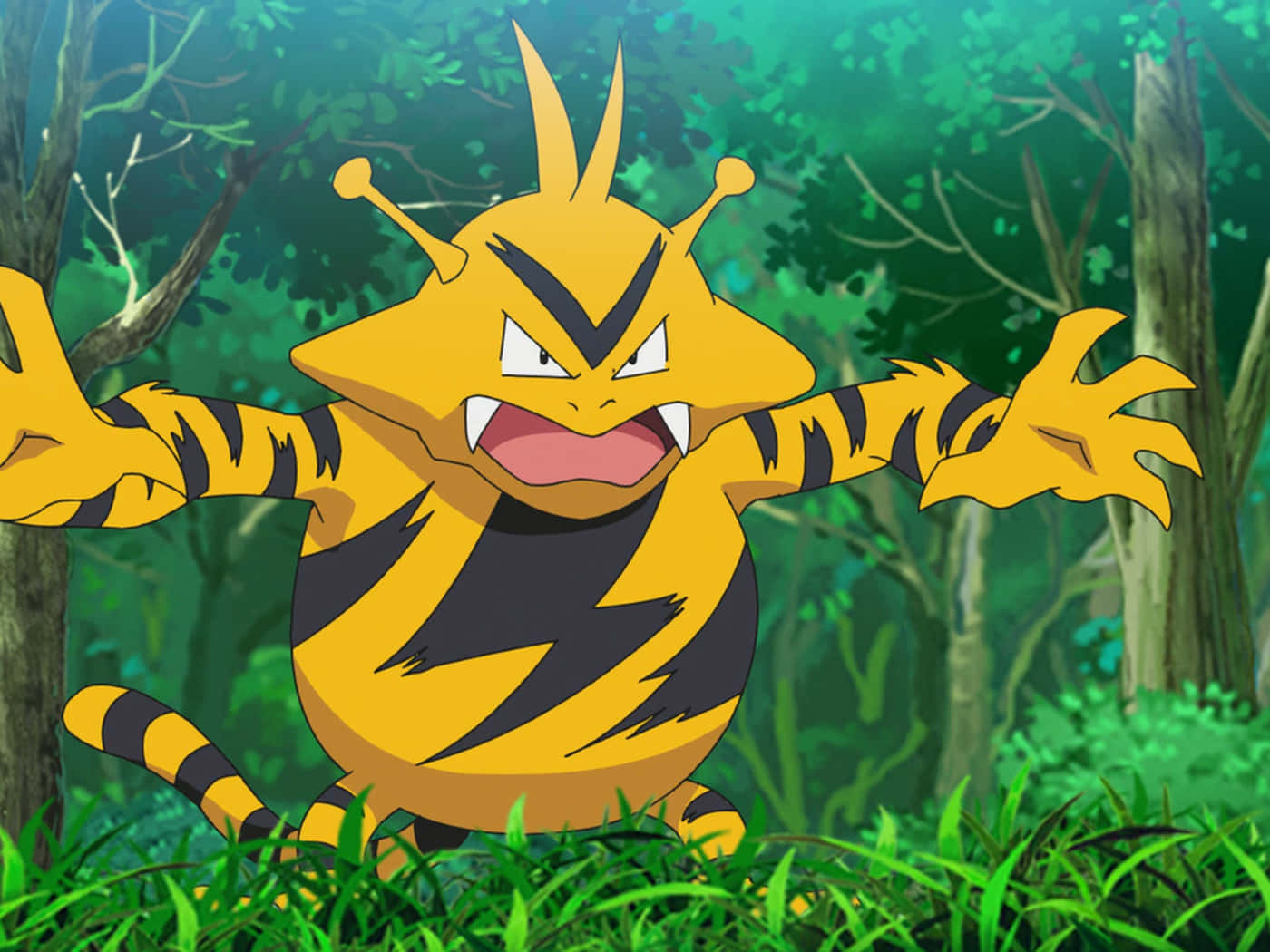 Electabuzz Sa Isang Kagubatan Wallpaper