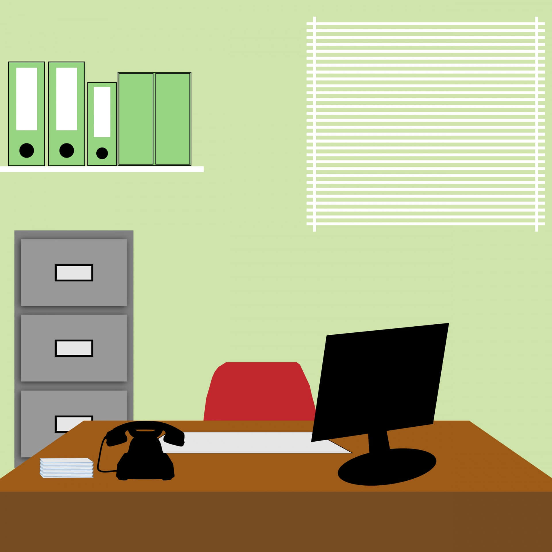 Elegant na Home Office Virtual Background Wallpaper