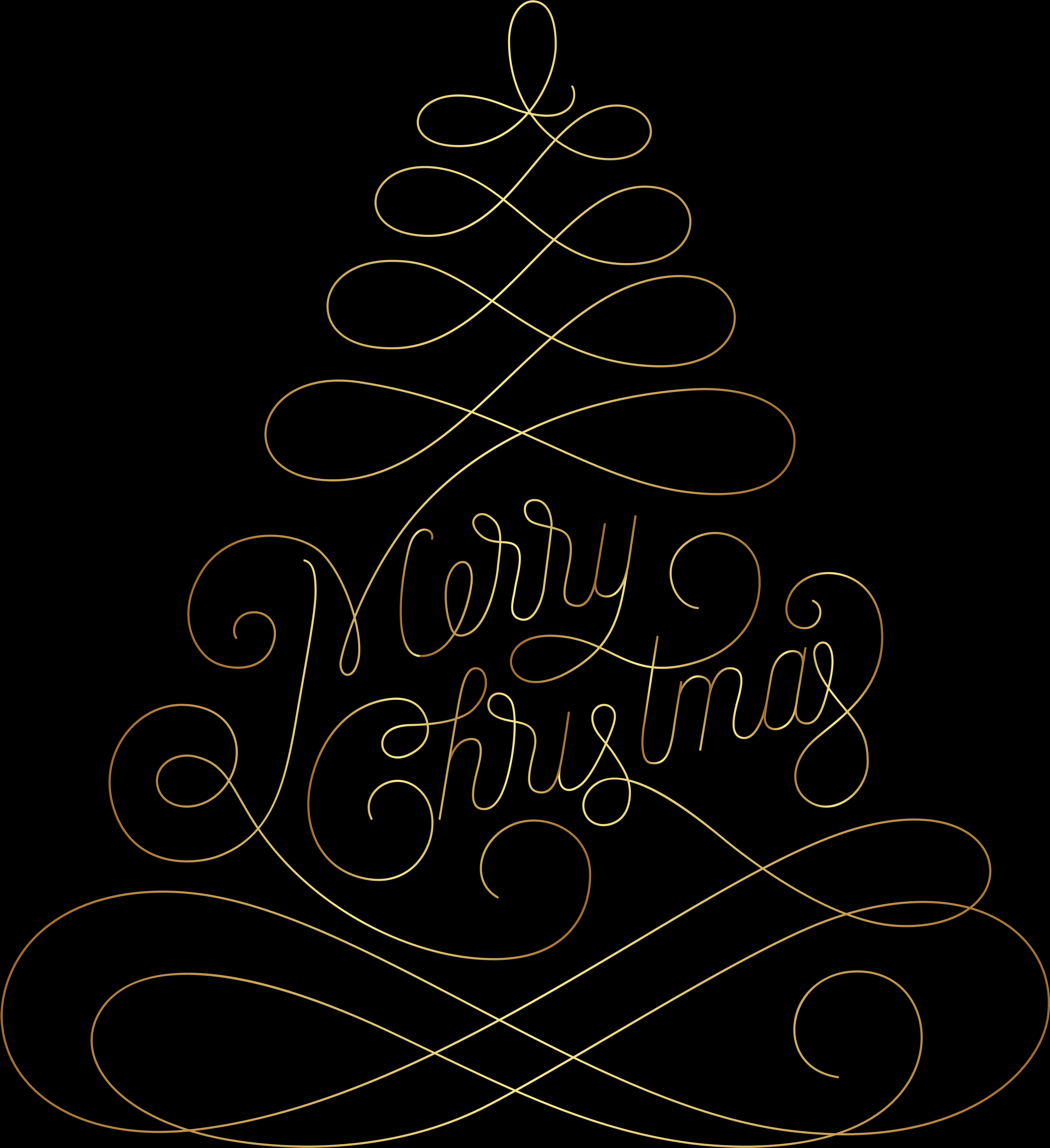 Eleganteng Christmas Tree Calligraphy Wallpaper