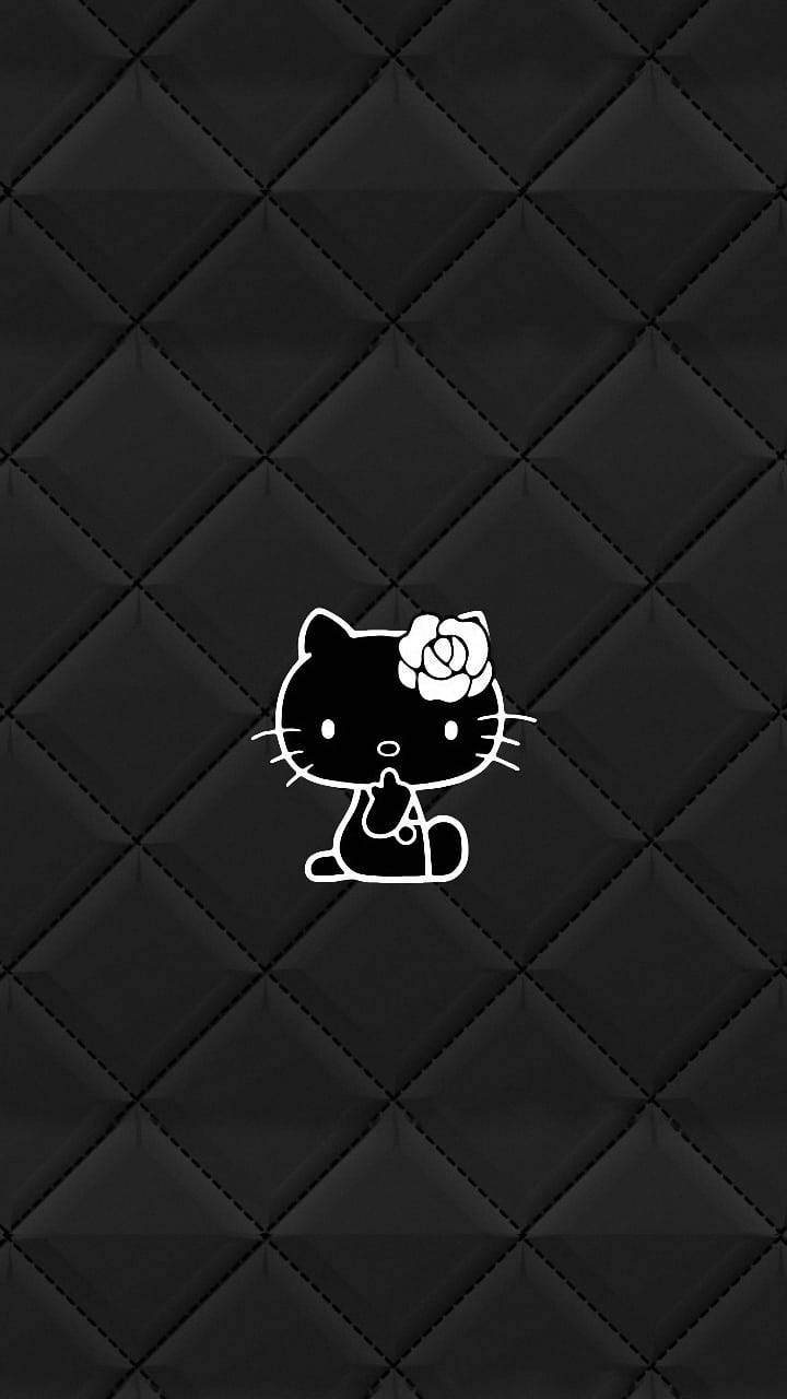 Eleganteng Itim na Hello Kitty Wallpaper