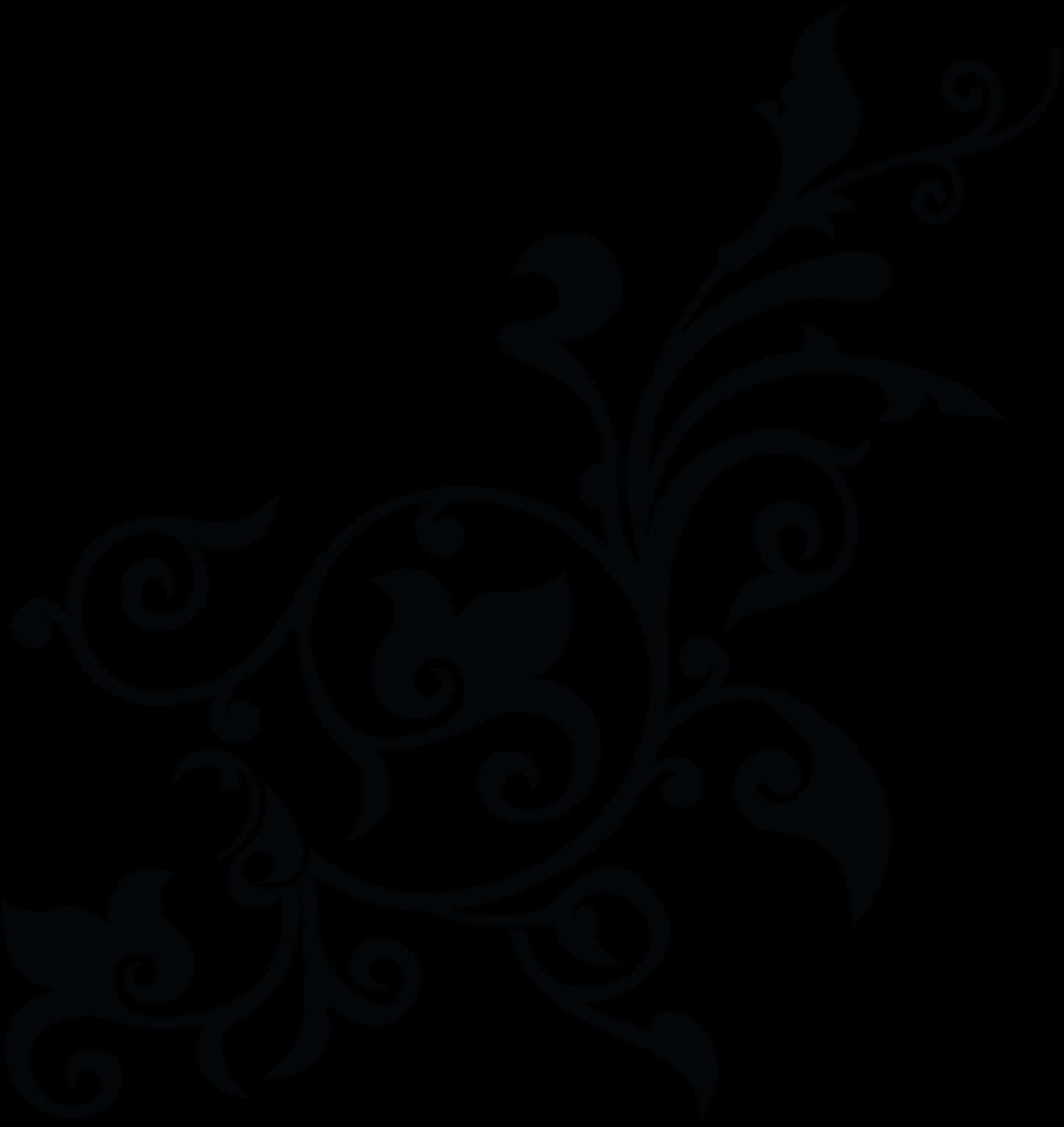 Eleganteng Itim na Disenyong Bulaklak Wallpaper