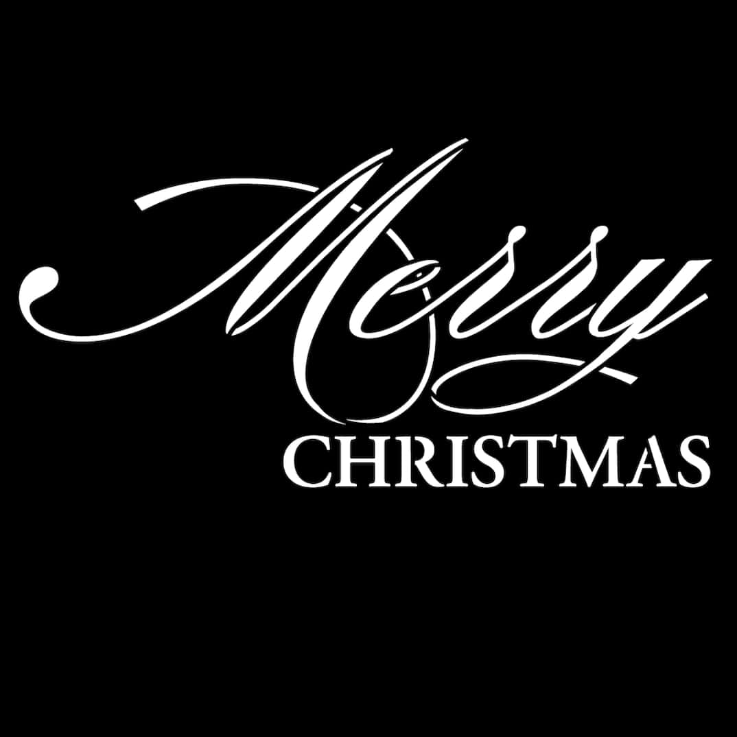 Eleganteng Merry Christmas Calligraphy Wallpaper