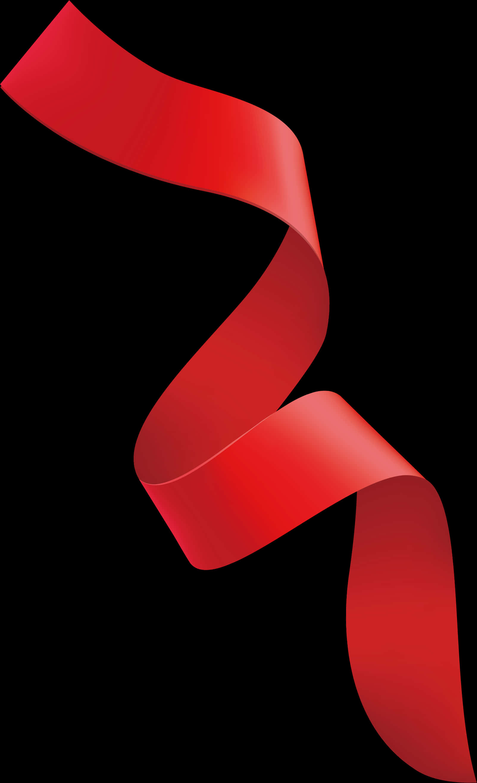 Eleganteng Pulang Ribbon sa Itim na Background Wallpaper