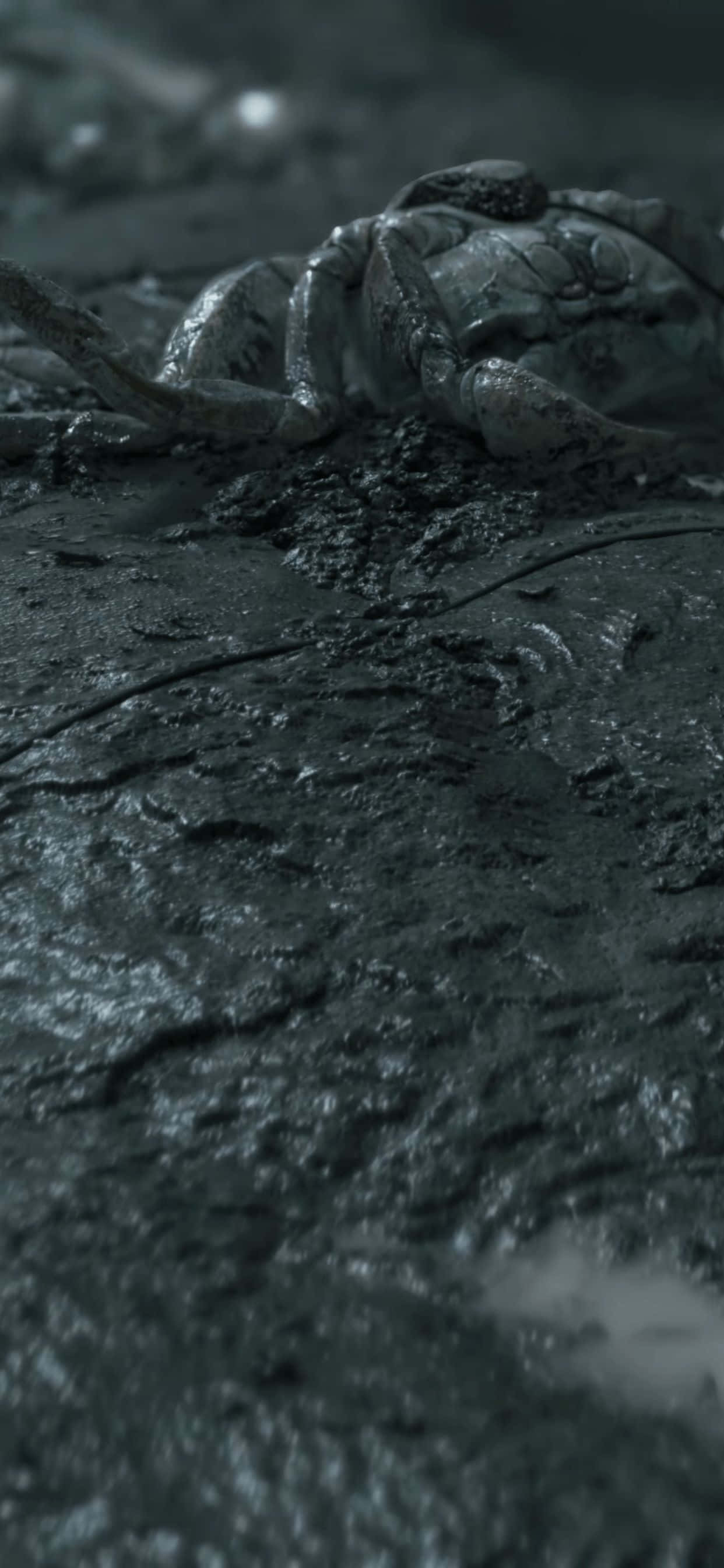 "Magsimula ng isang paglalakbay mula sa palad ng iyong kamay kasama ang bagong iPhone XS Max at ang iconic game, Death Stranding." Wallpaper