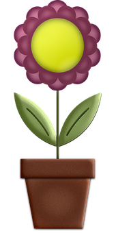 Emoji ng Nakapaso na Bulaklak Wallpaper