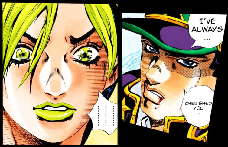 Emosyonal na Diyalogo ni Jotaro at ng Misteryosong Karakter Wallpaper
