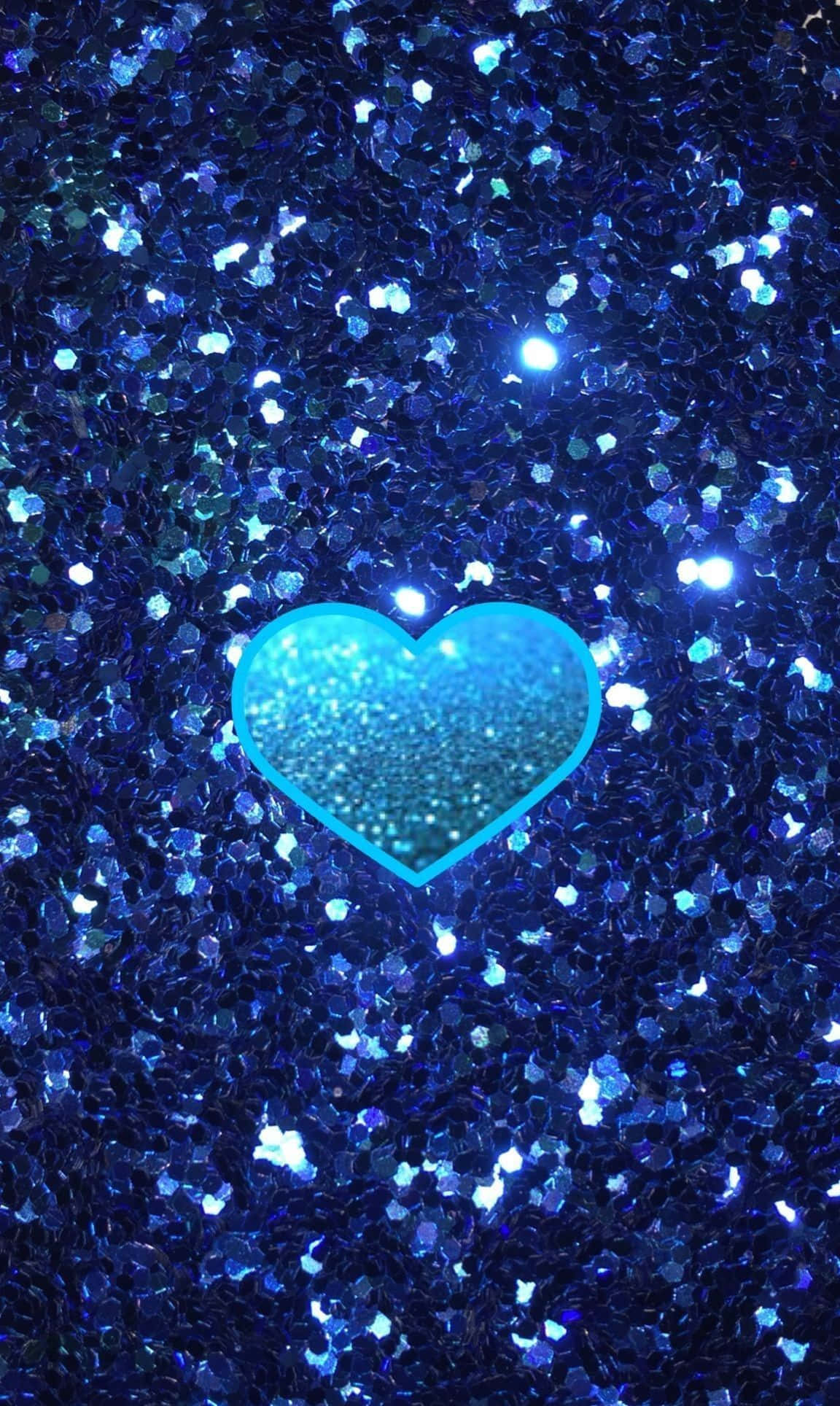 Enchanting Blue Heart Background Wallpaper