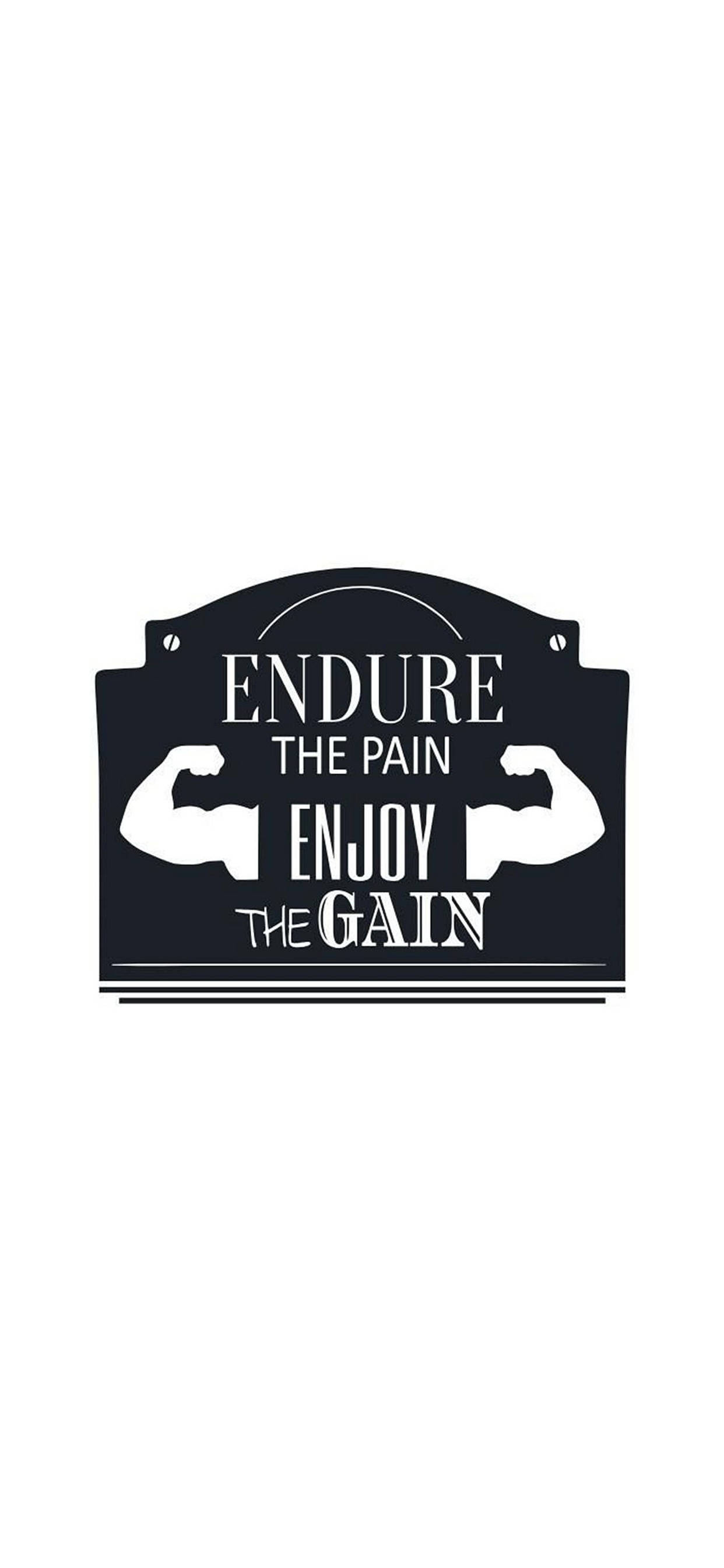 Endure Pain Motivational iPhone Wallpaper