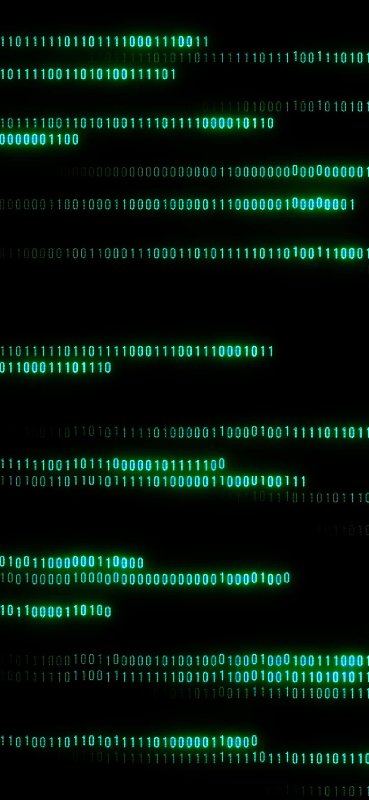 Enigmatic Binary Code Scene Wallpaper