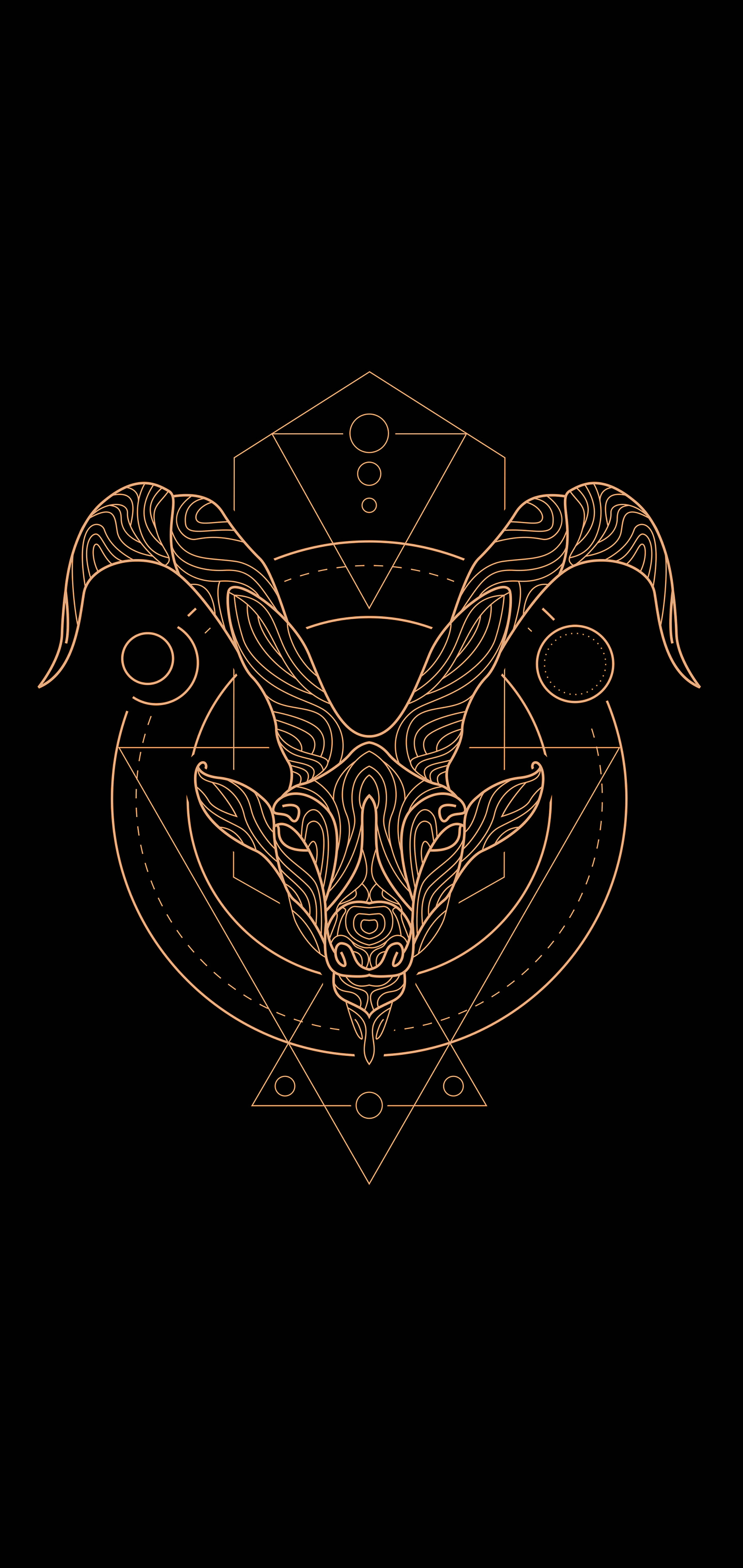 Enigmatic Capricorn Star Constellation sa Isang Madilim na Background Wallpaper