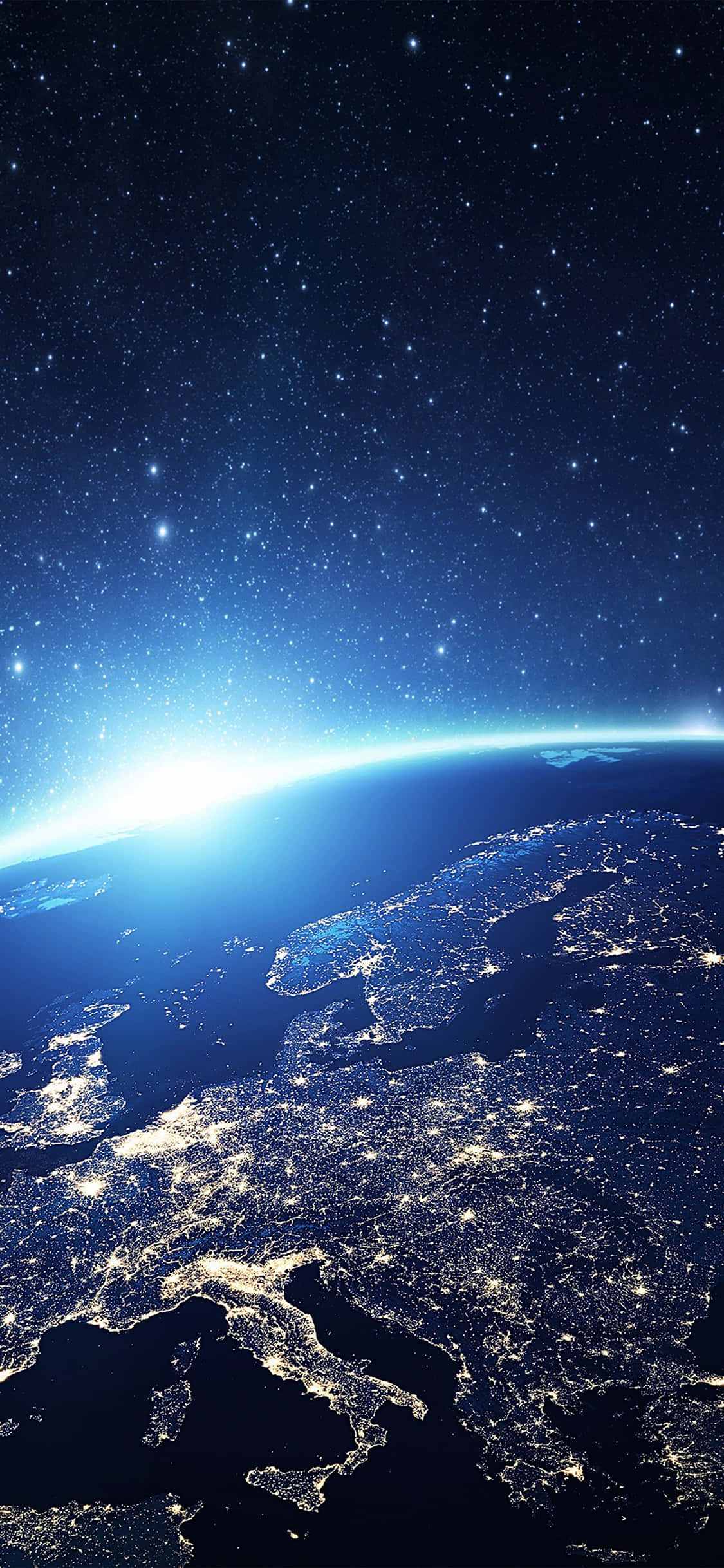 Enjoy a breathtaking view of Earth from above with the iPhone X Wallpaper