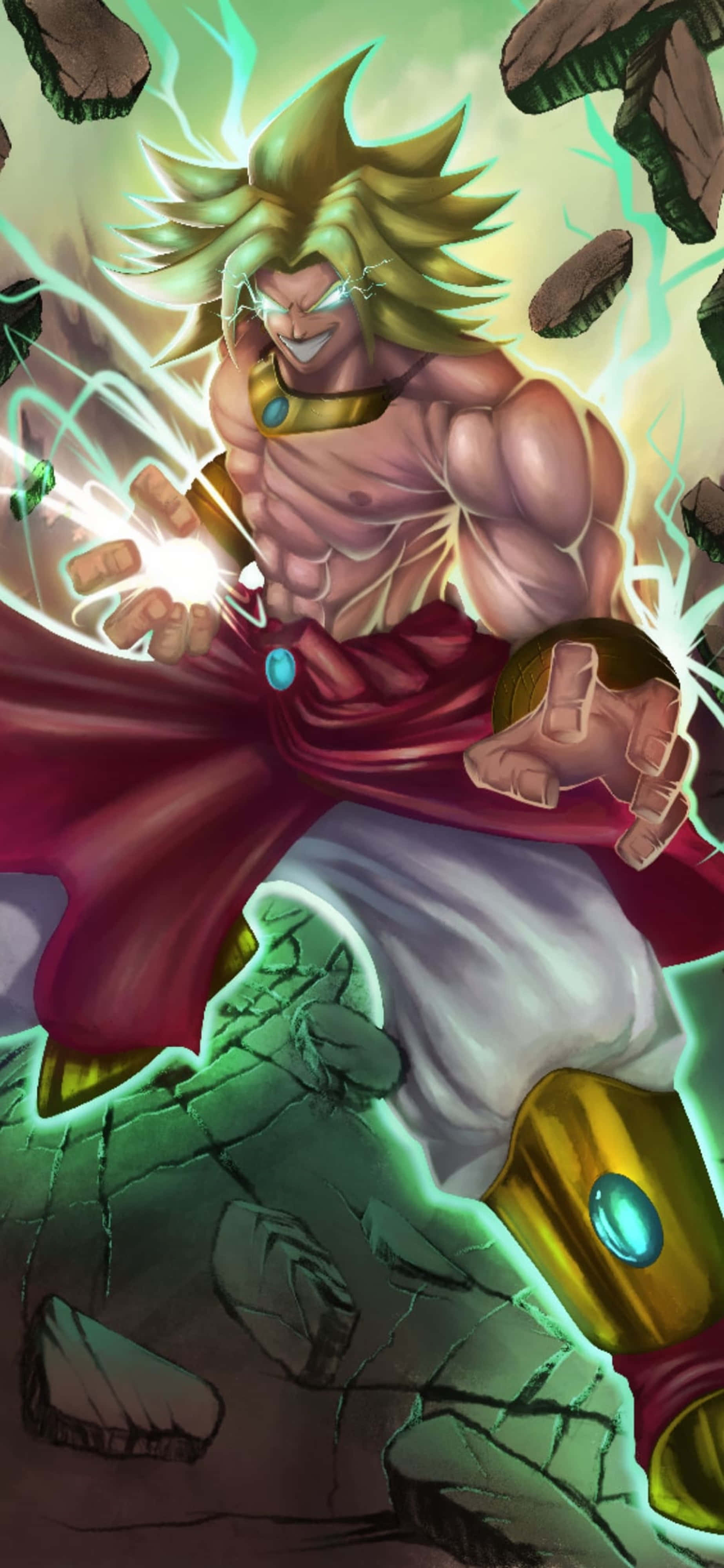 Enjoy lahat ng action-packed adventures ni Broly gamit ang 4K wallpaper na ito Wallpaper