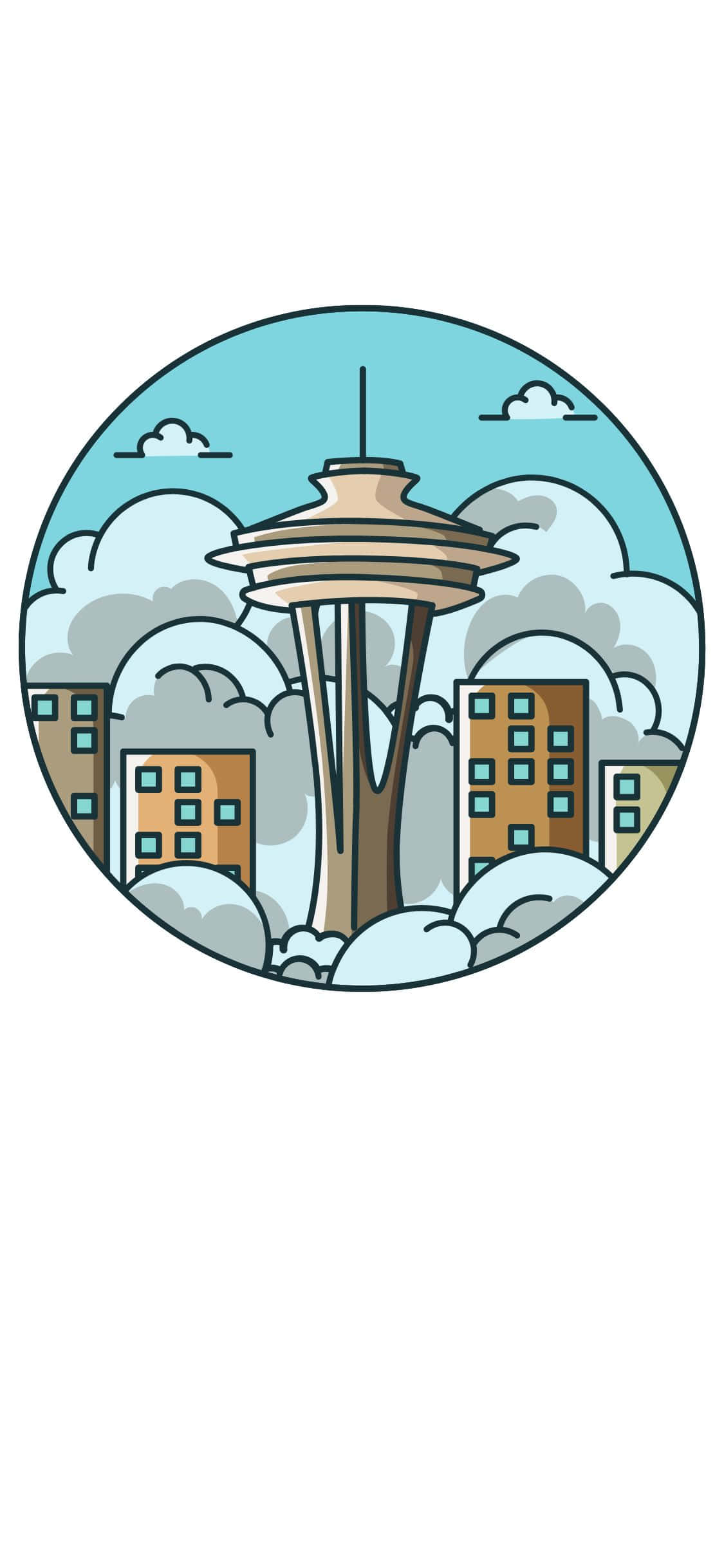 Tangkilikin ang kagandahan ng skyline ng Seattle habang ginagamit mo ang iyong iPhone X. Wallpaper