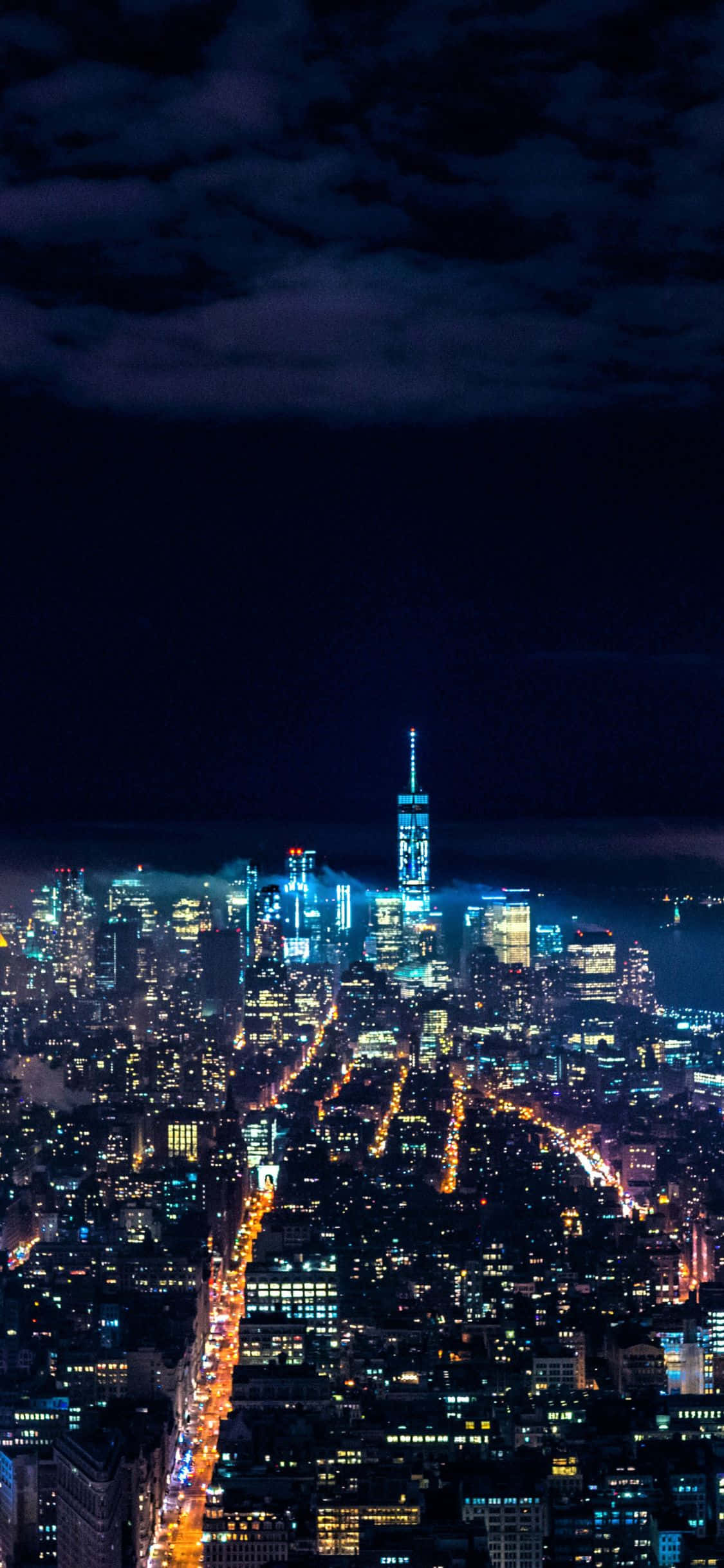 Tamasahan ang mga nakakilig na tanawin ng New York City gamit ang iPhone X. Wallpaper