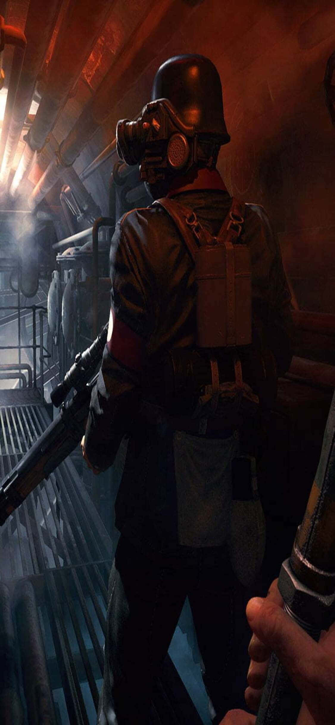 Enjoy the new iPhone Xs and play the classic Wolfenstein II: The New Colossus in stunning resolution. Wallpaper