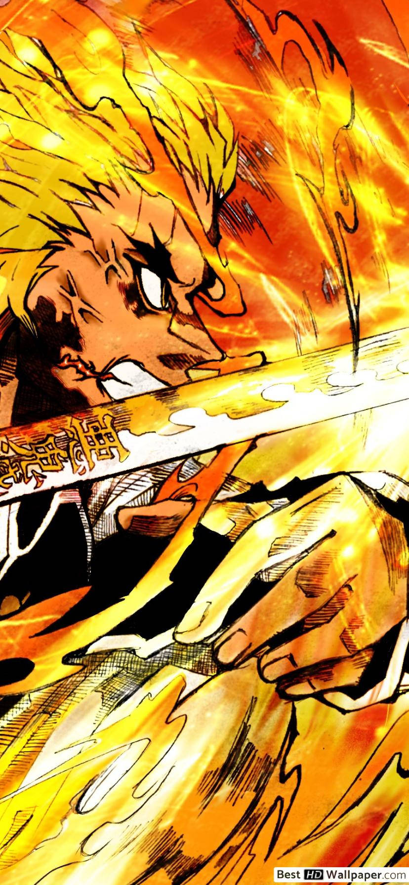 Pumasok sa Apoy ni Rengoku Wallpaper