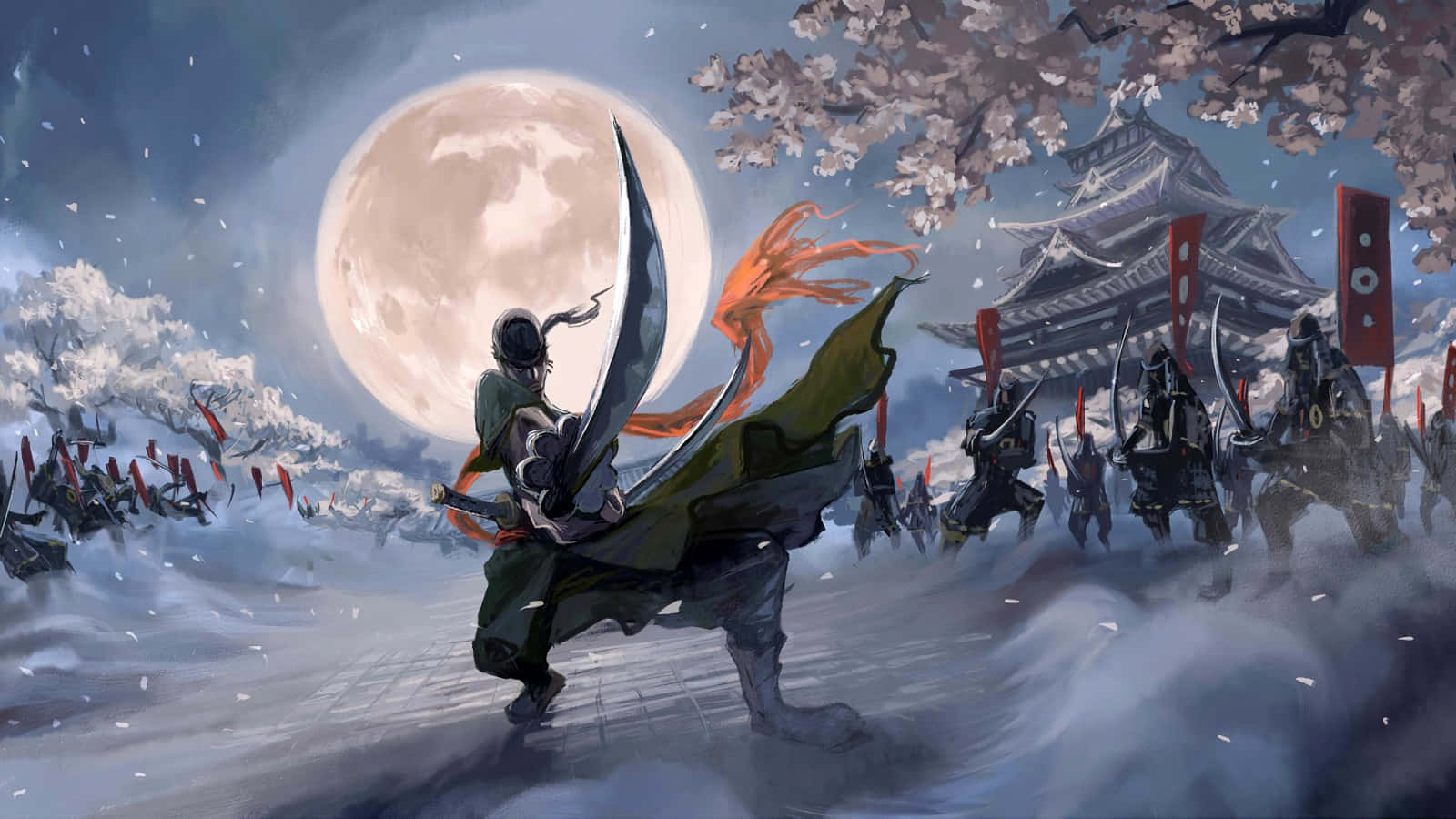 Epic na Labanang Anime sa Kasalukuyan Wallpaper