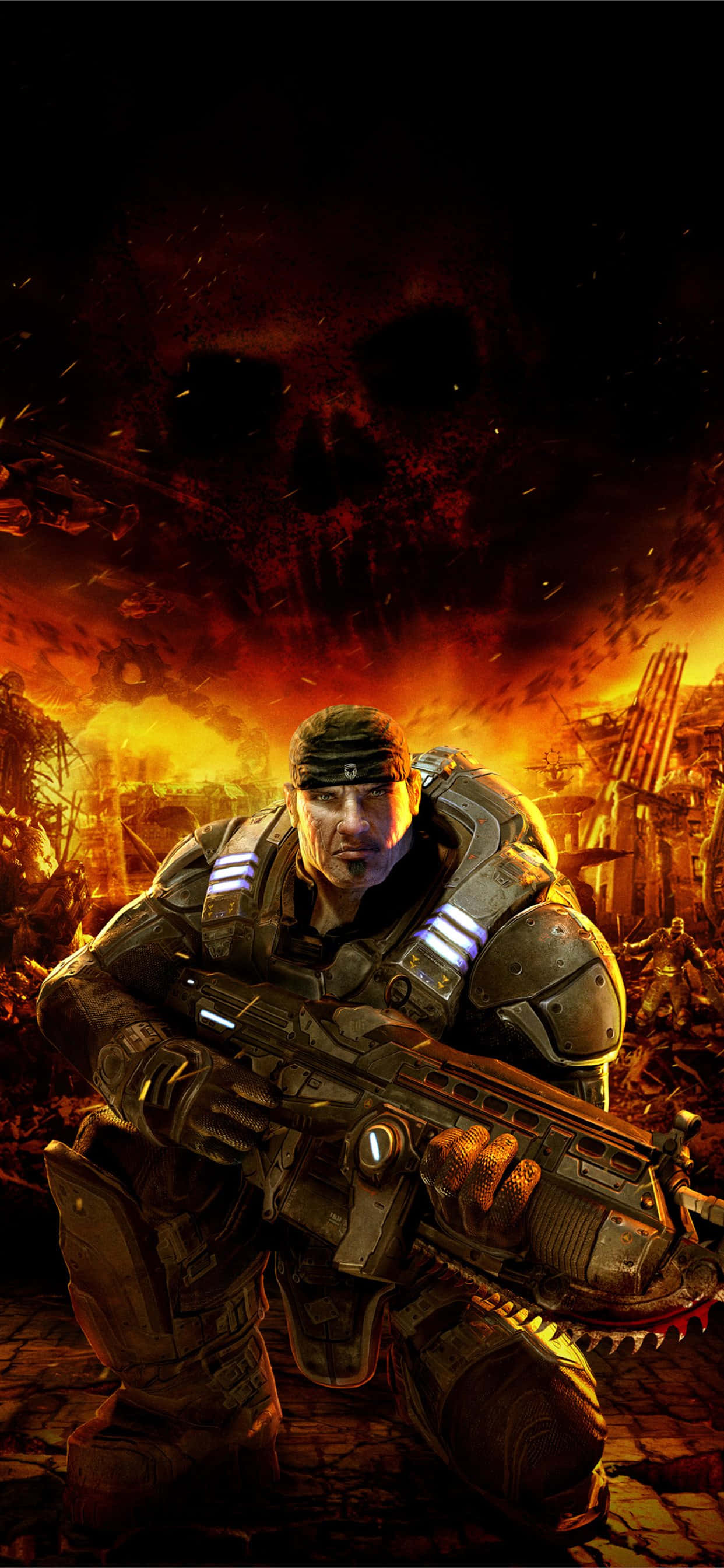 Epikang Laban Scene - Wallpaper ng Gears of War 5 para sa iPhone XS Wallpaper