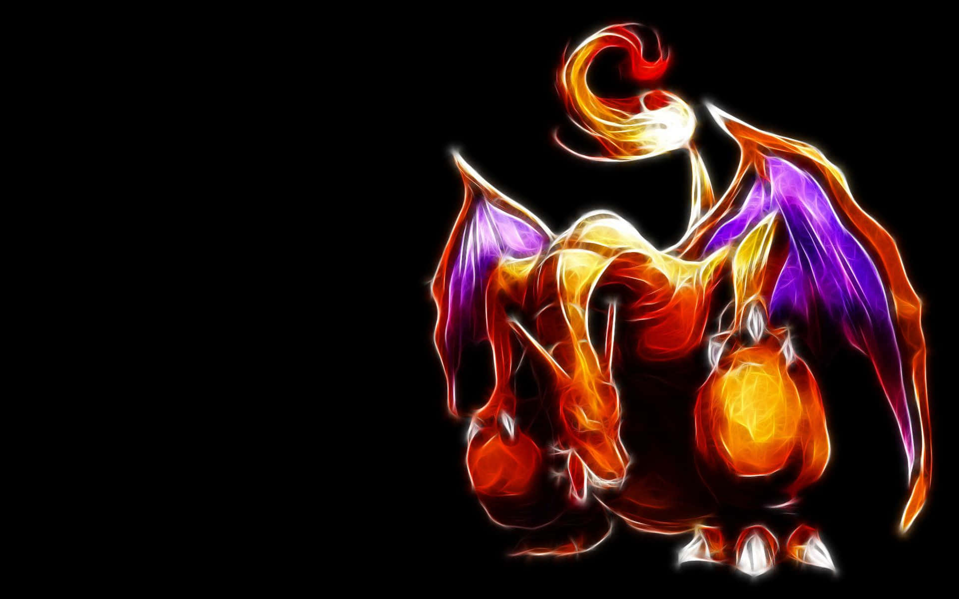 Epikong Charizard na Humihinga ng Apoy sa Aksyon Wallpaper