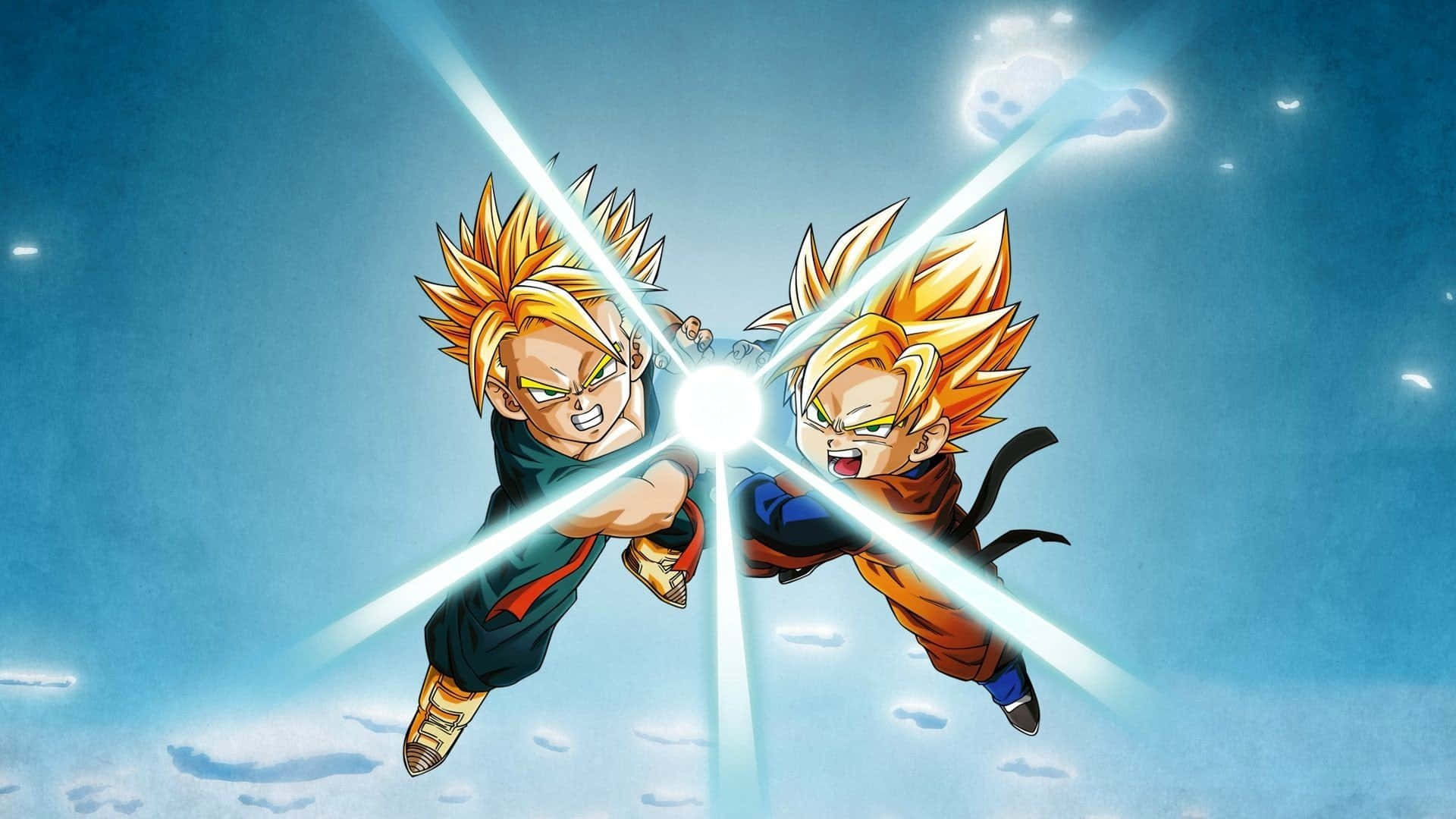 Epikong Laban nina Goku at Vegeta sa Dragon Ball Z Wallpaper