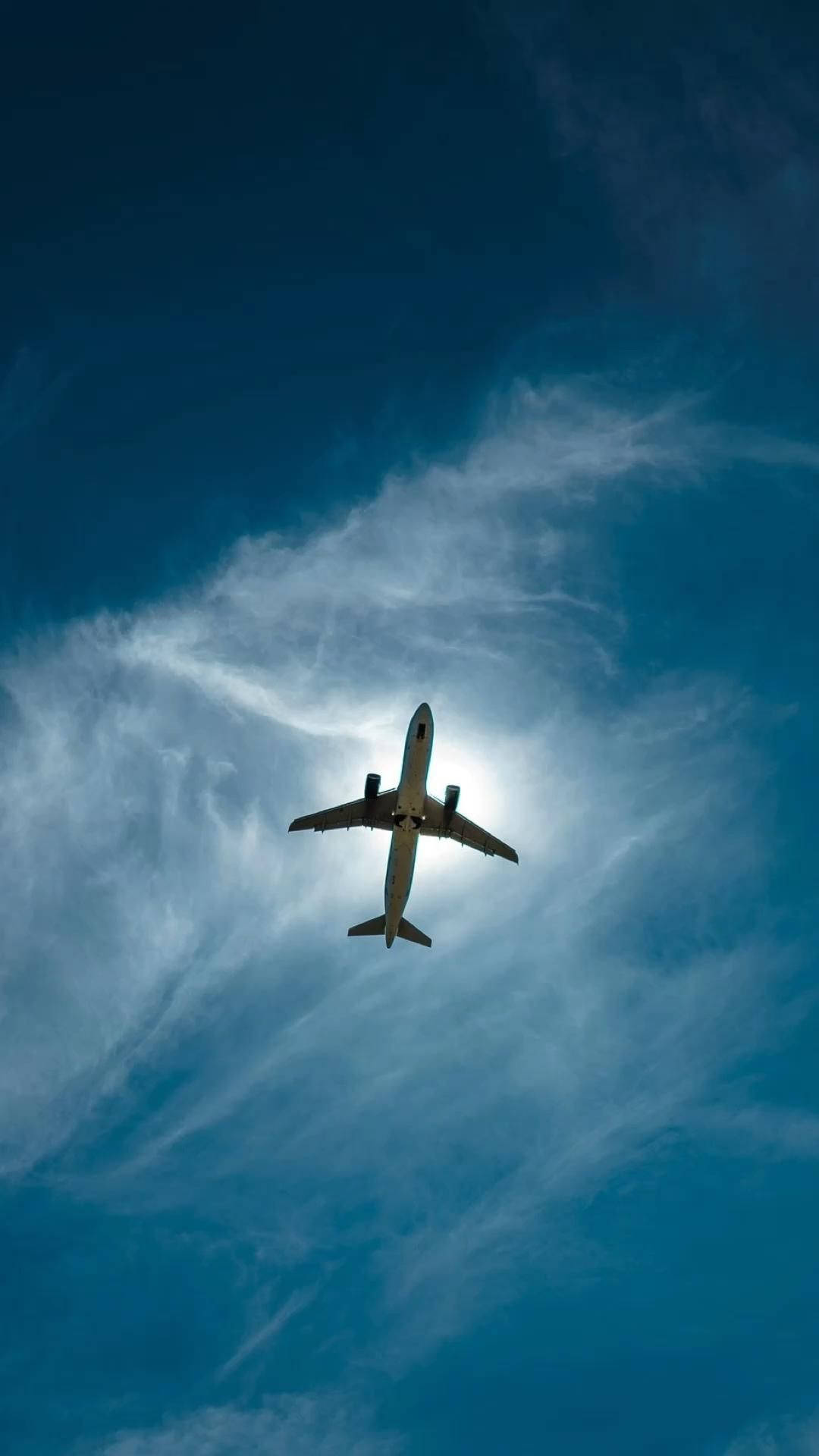 Eroplano Maulap na Asul na Langit Wallpaper