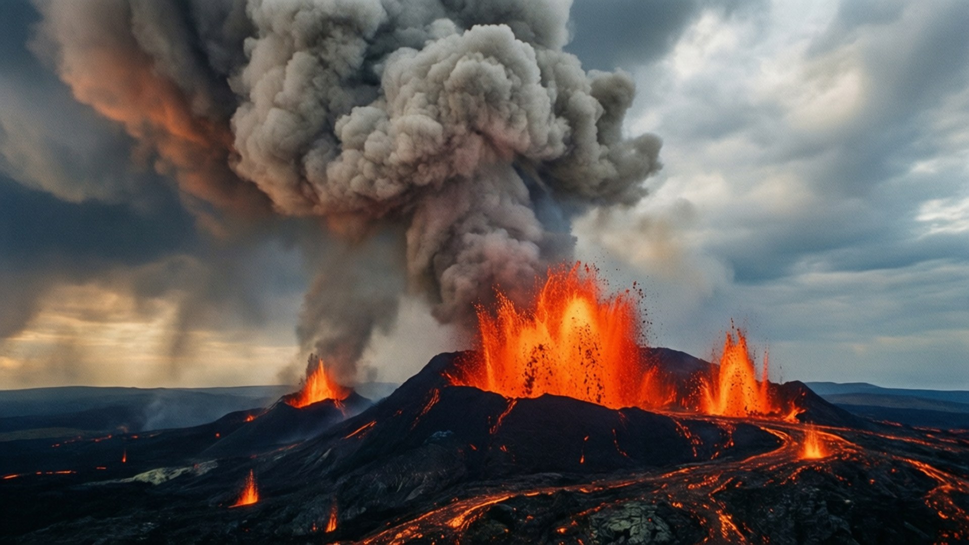 Erupting Volcano Wallpaper