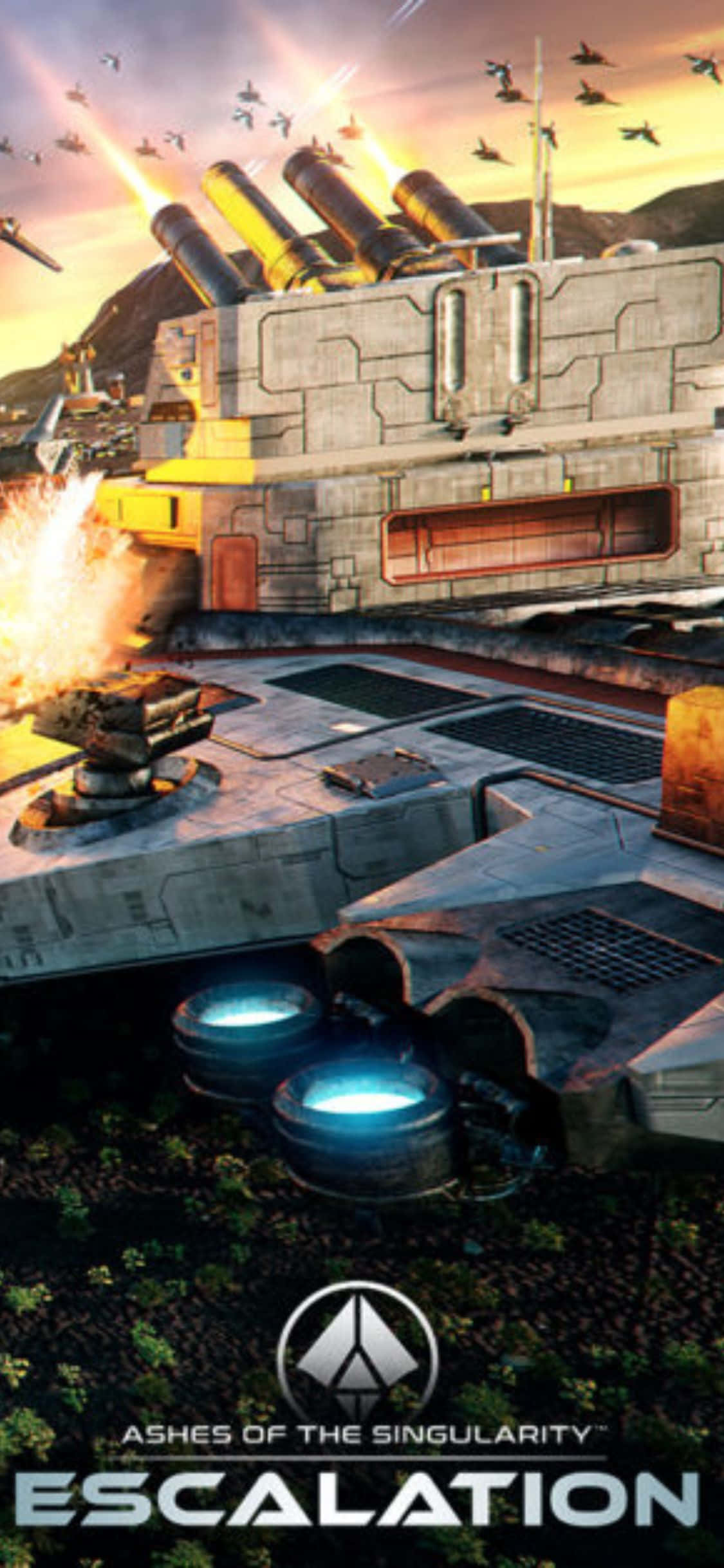 escalation - isang spaceship na may rocket launcher Wallpaper