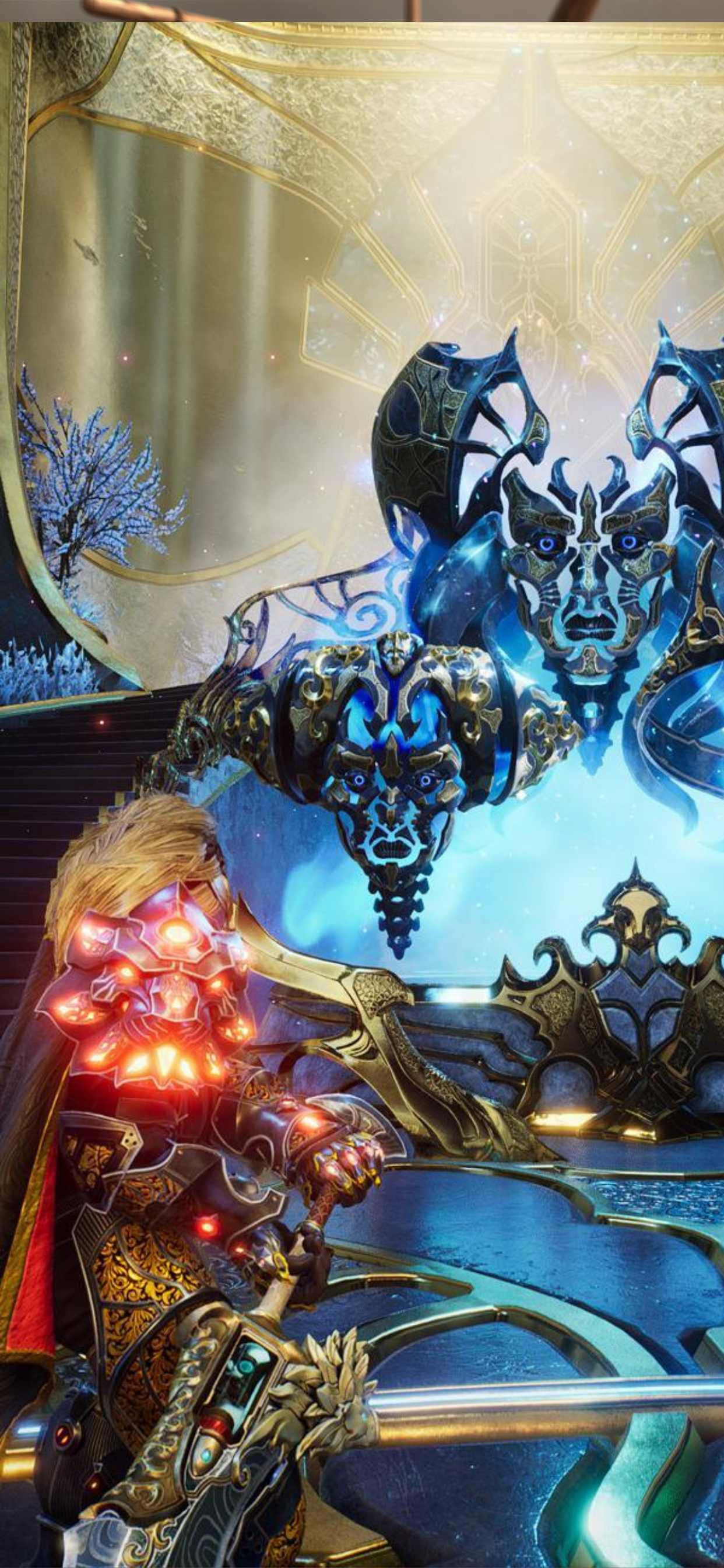 Espetakular na Godfall Background para sa iPhone XS Max Wallpaper
