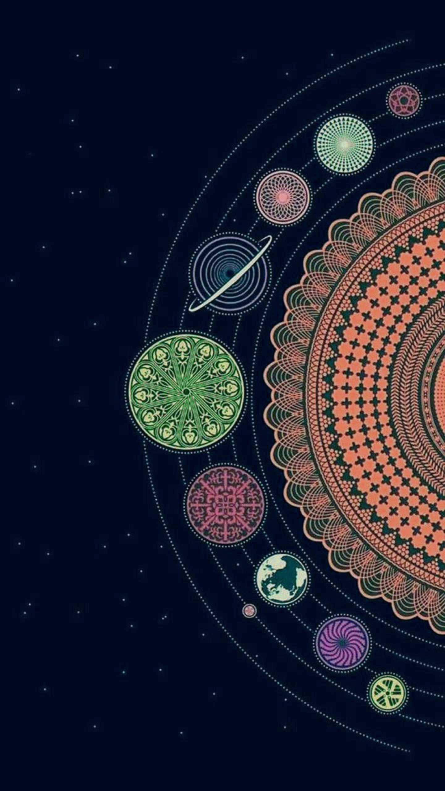 Espiritwal na Aesthetic na Solar Mandala Wallpaper