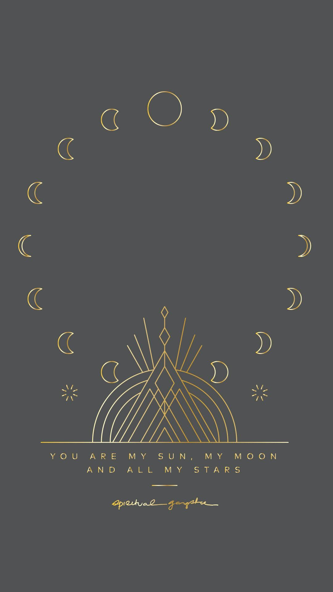 Estetika Espirituwal ng Yugto ng Buwan Wallpaper